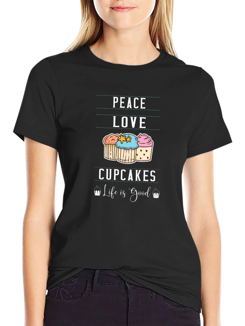 Peace Love Cupcakes T-Shirt - Life is Good product image 5