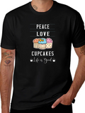 Peace Love Cupcakes T-Shirt - Life is Good product image 1