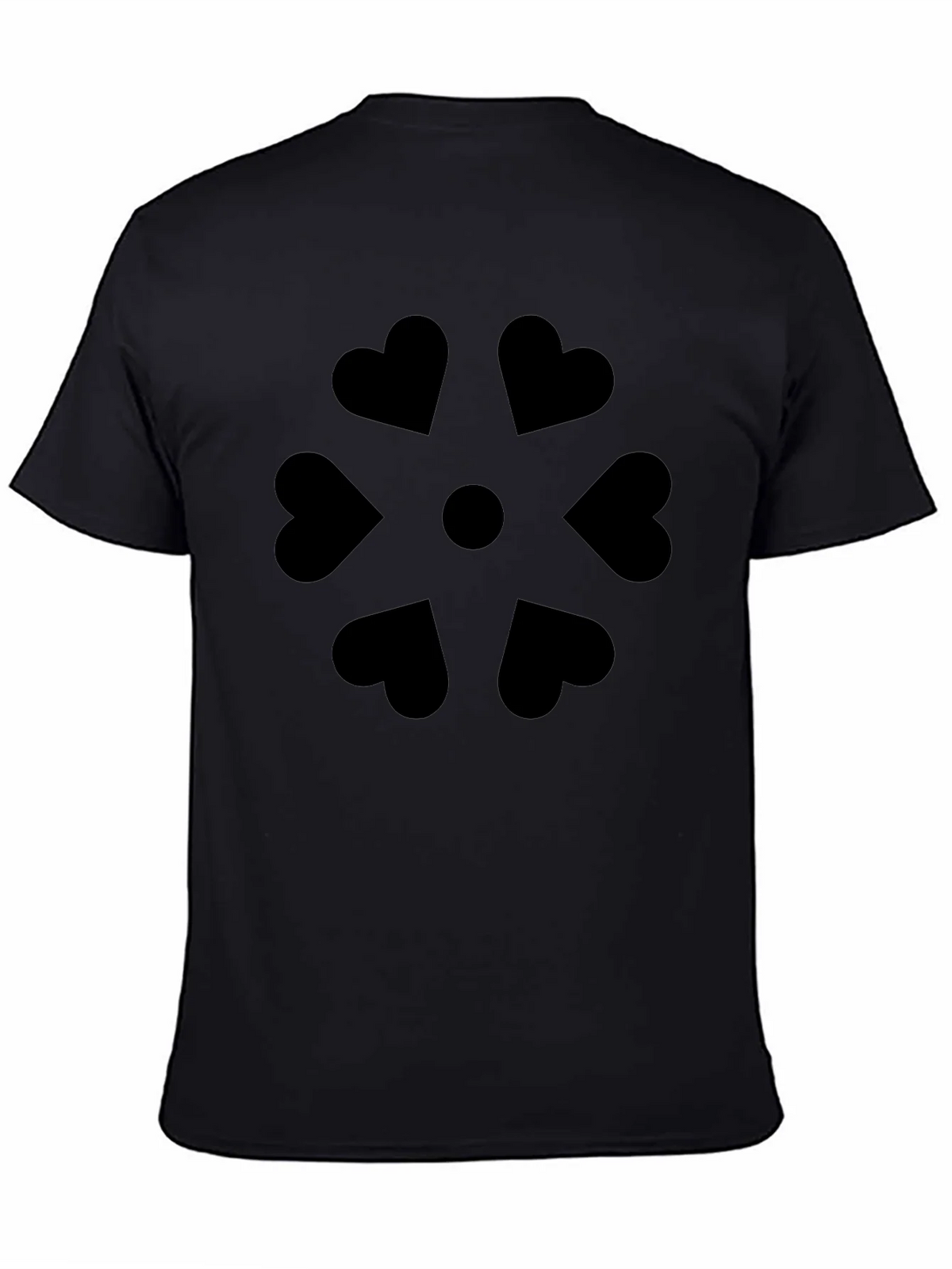 Heart Petal Graphic Black T-Shirt product image 7