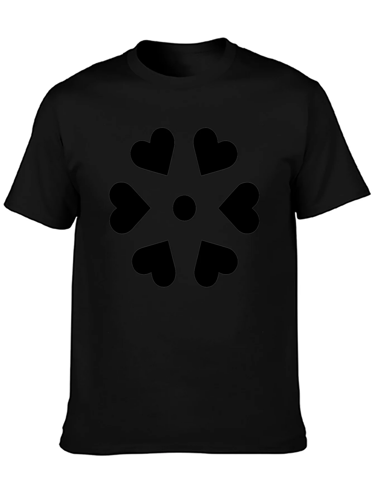 Heart Petal Graphic Black T-Shirt product image 6
