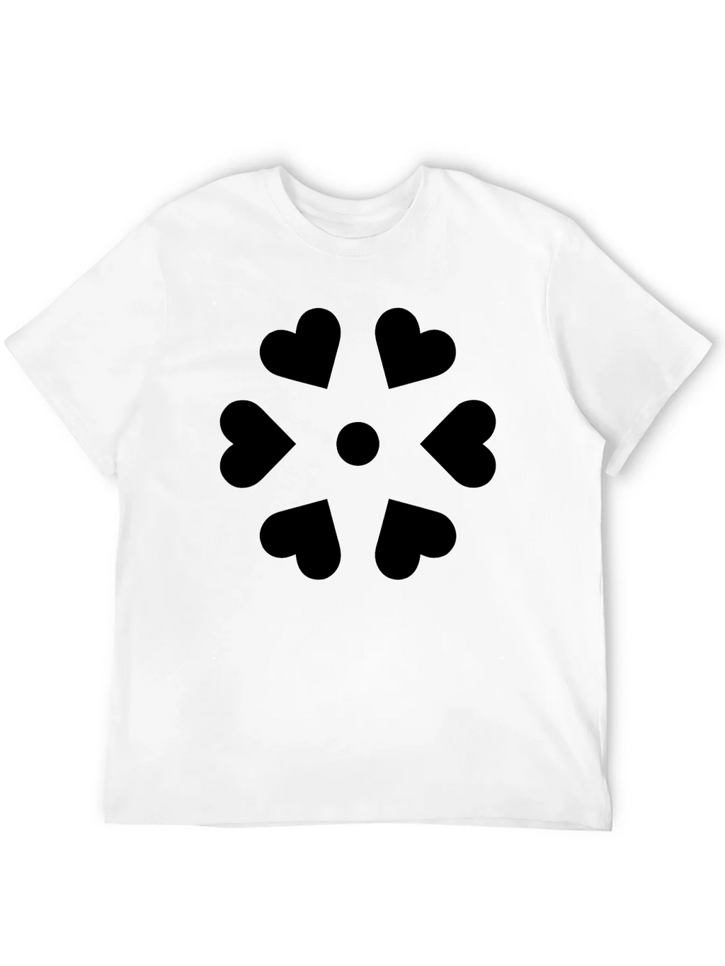 Heart Petal Graphic Black T-Shirt product image 3