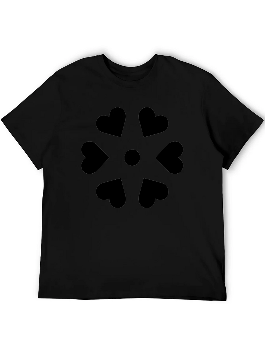Heart Petal Graphic Black T-Shirt product image 8