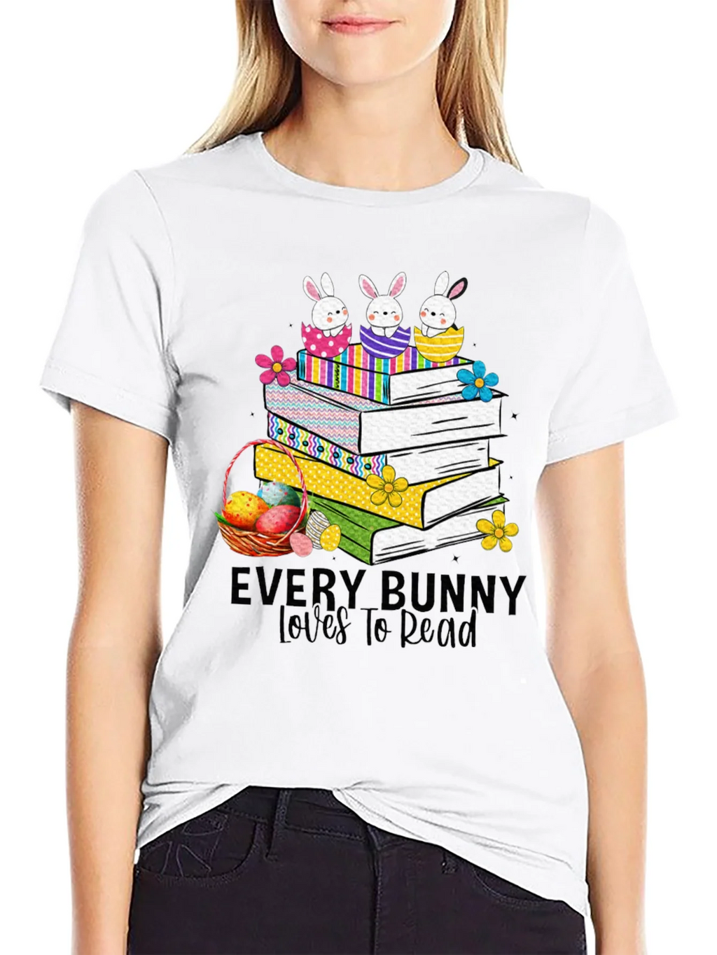 Every Bunny Loves to Read Easter T-Shirt product image 11