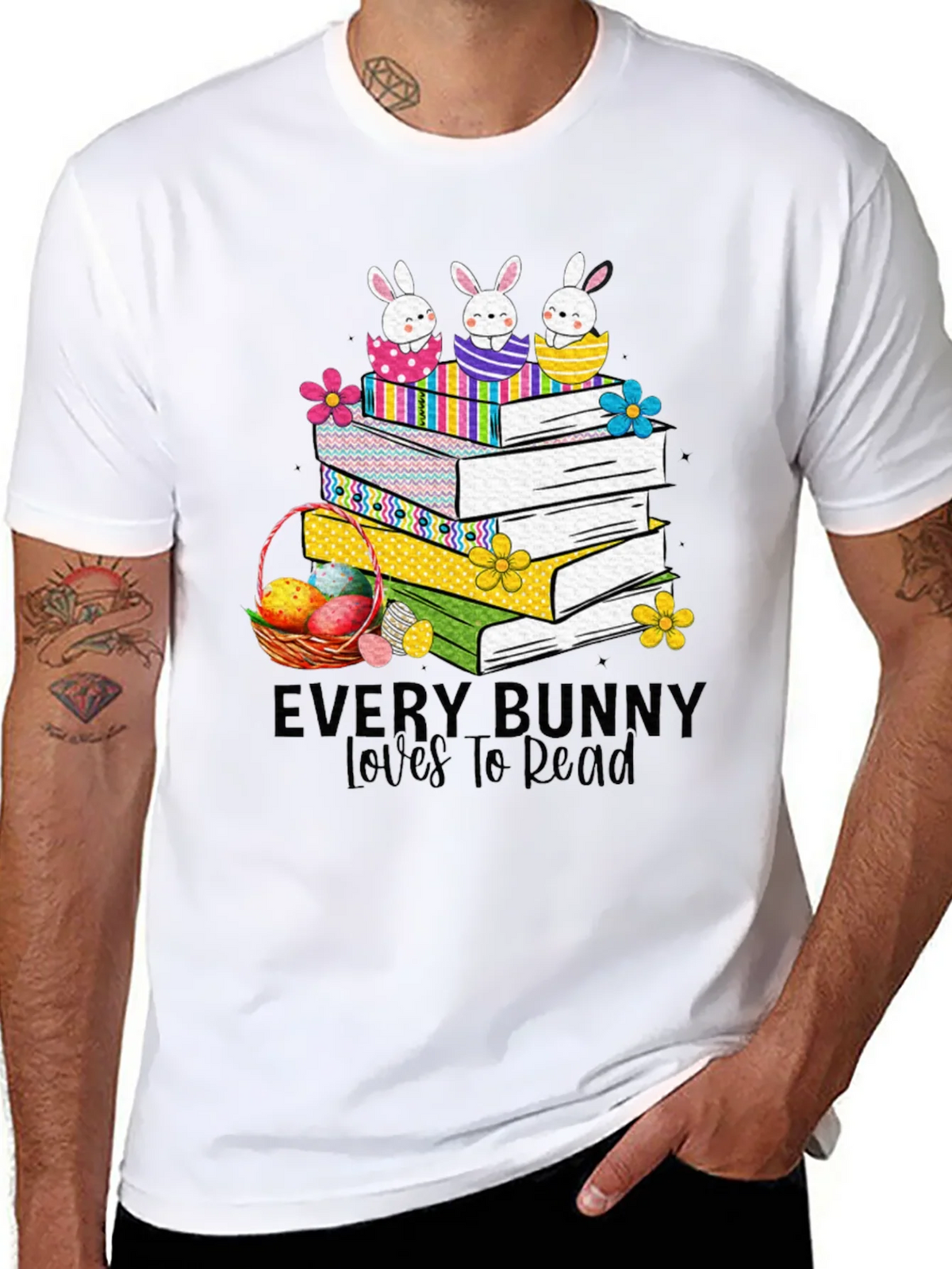 Every Bunny Loves to Read Easter T-Shirt product image 10
