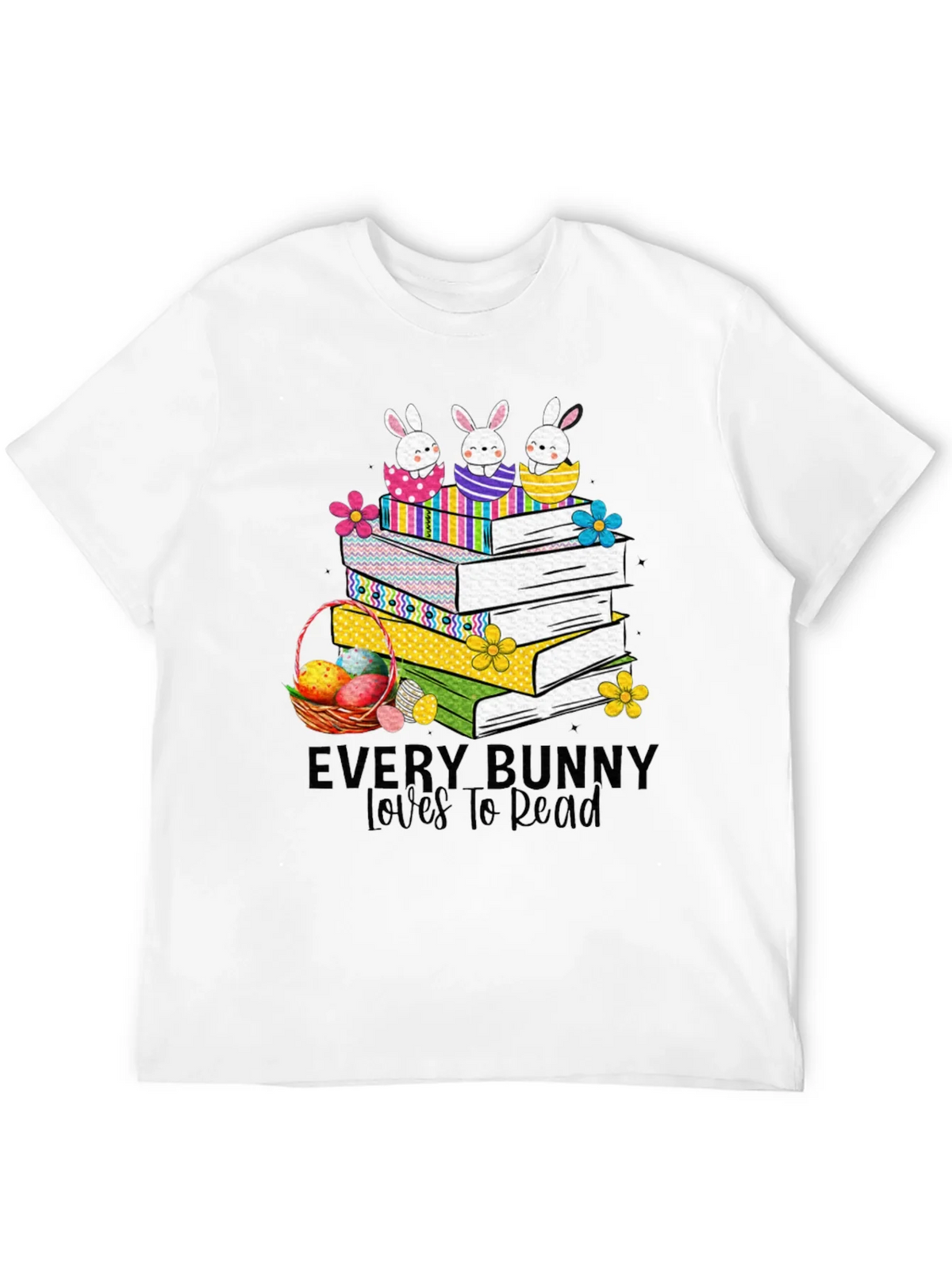 Every Bunny Loves to Read Easter T-Shirt product image 3