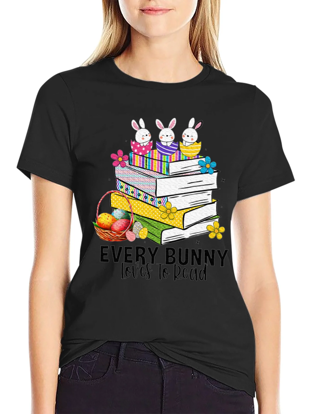 Every Bunny Loves to Read Easter T-Shirt product image 5