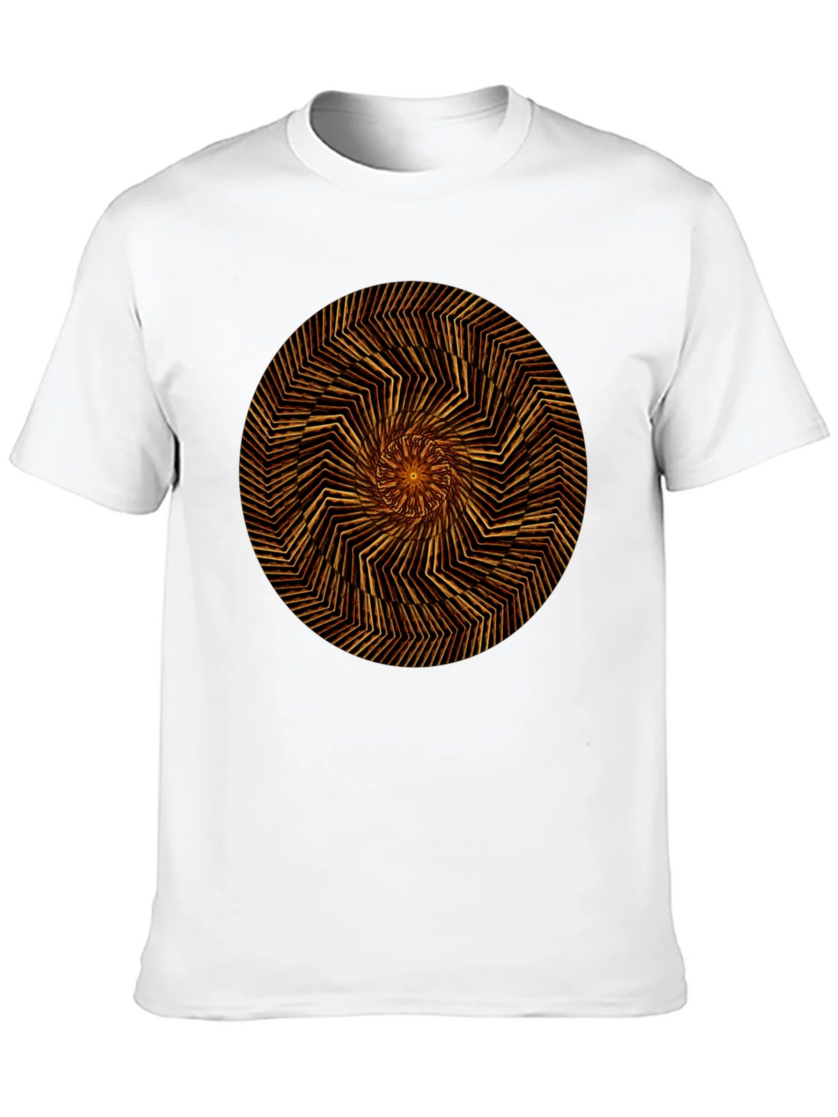 Geometric Spiral Graphic Tee - Black Cotton product image 12