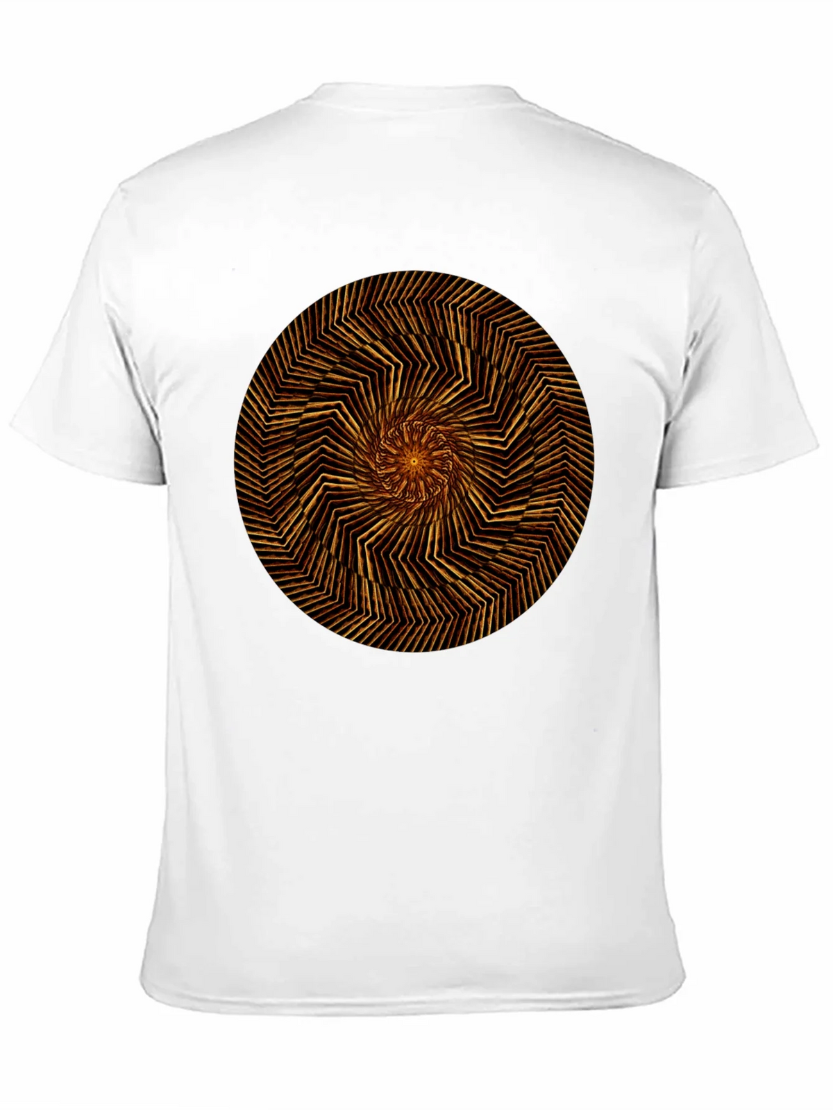 Geometric Spiral Graphic Tee - Black Cotton product image 2