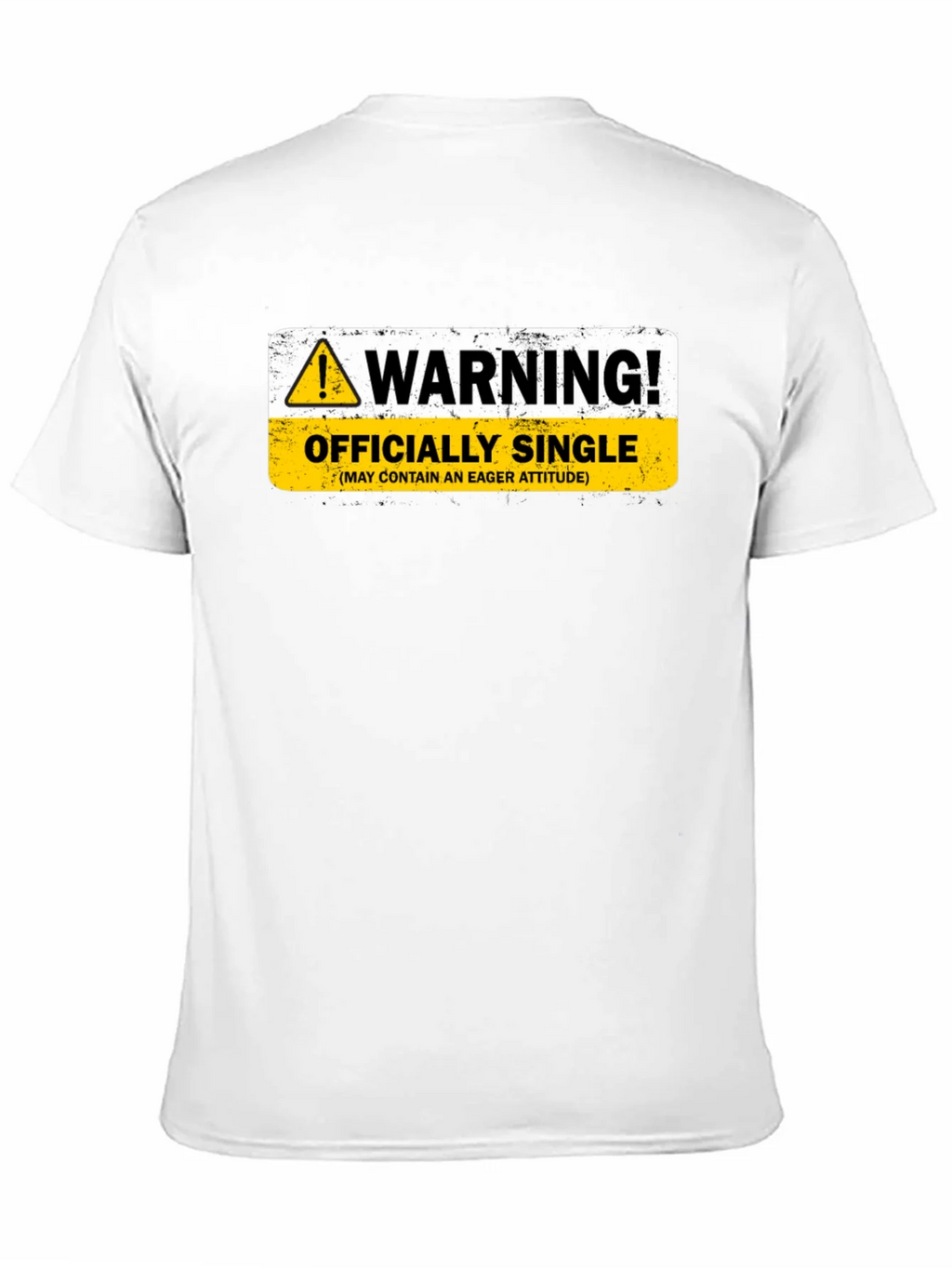 Warning Officially Single Black T-Shirt product image 2
