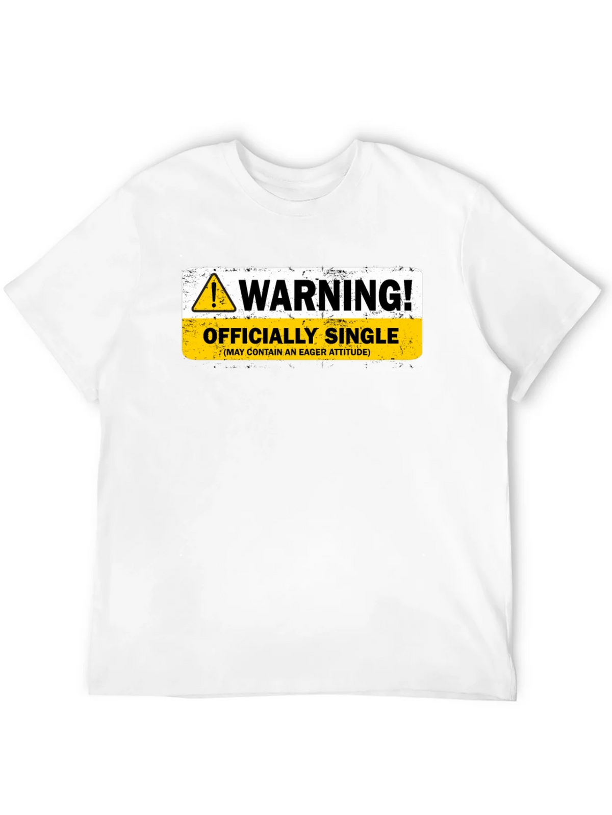 Warning Officially Single Black T-Shirt product image 3