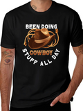 Cowboy T-Shirt: Doing Cowboy Stuff All Day Graphic Tee