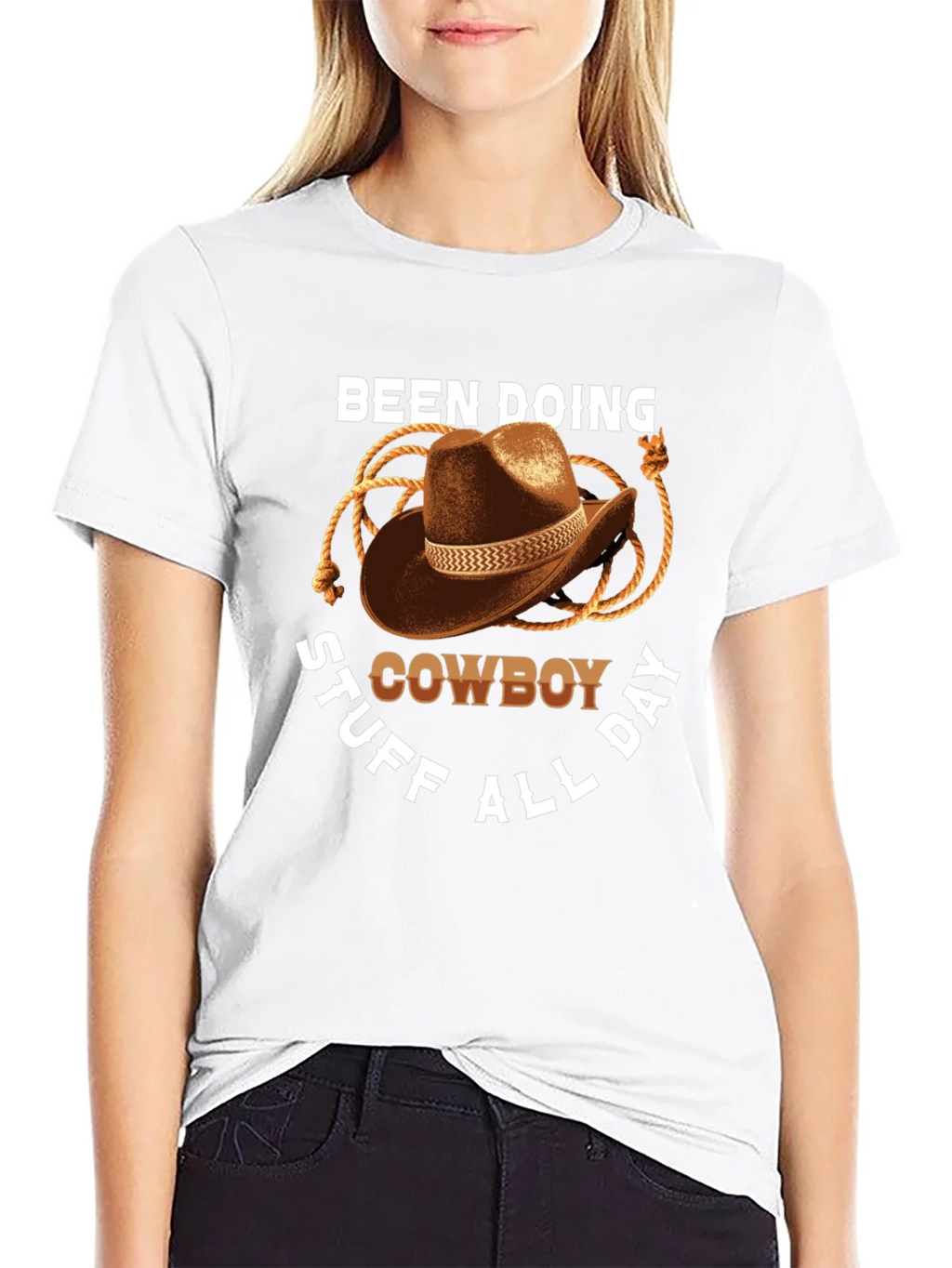 Cowboy T-Shirt: Doing Cowboy Stuff All Day Graphic Tee