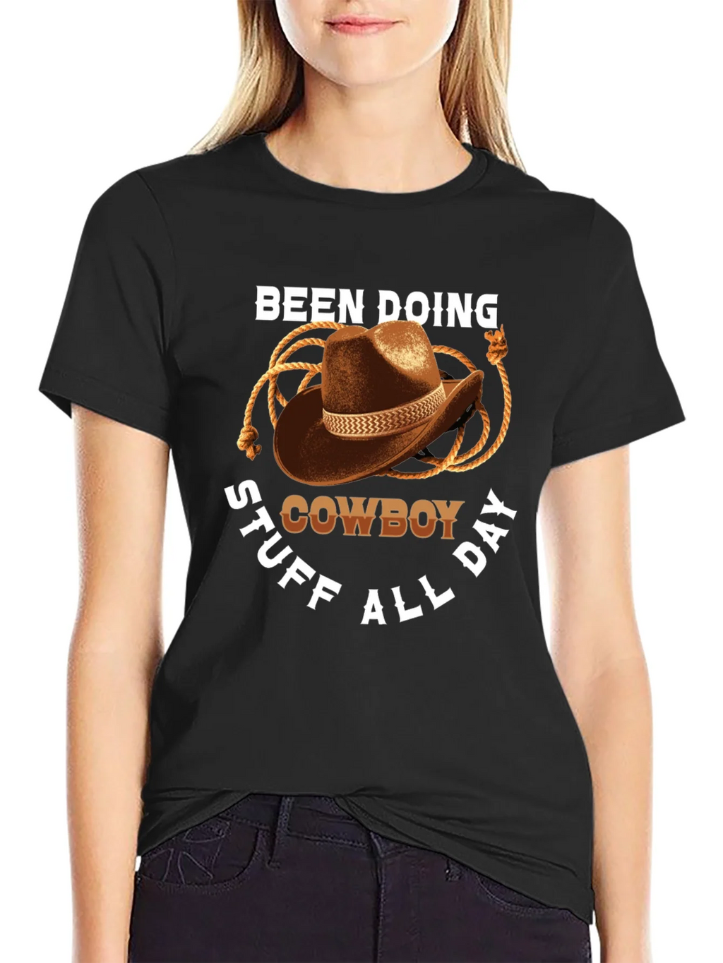 Cowboy T-Shirt: Doing Cowboy Stuff All Day Graphic Tee