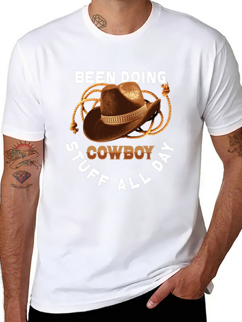 Cowboy T-Shirt: Doing Cowboy Stuff All Day Graphic Tee
