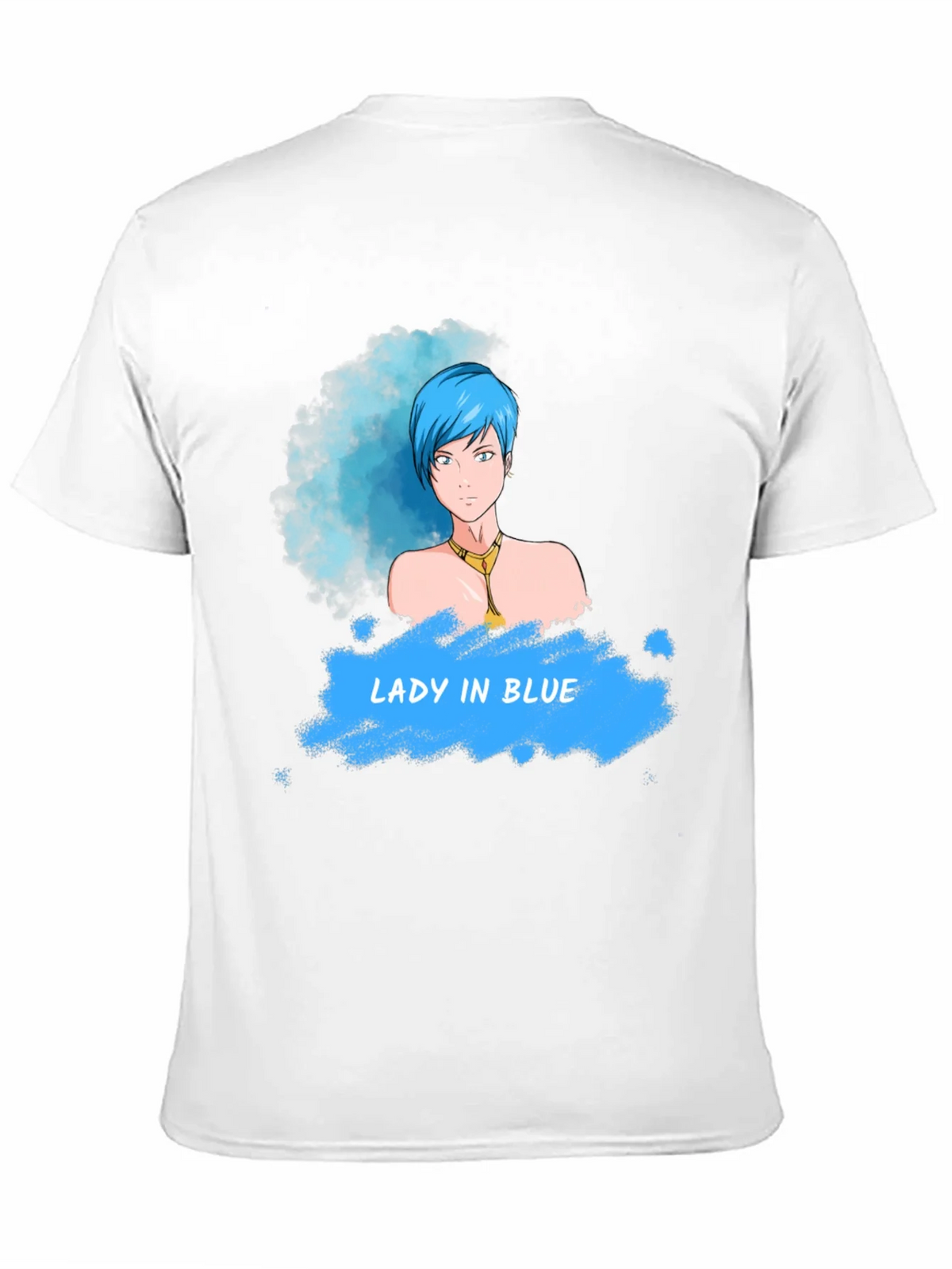 Lady in Blue T-Shirt - Unique Graphic Tee for Casual Wear product image 2