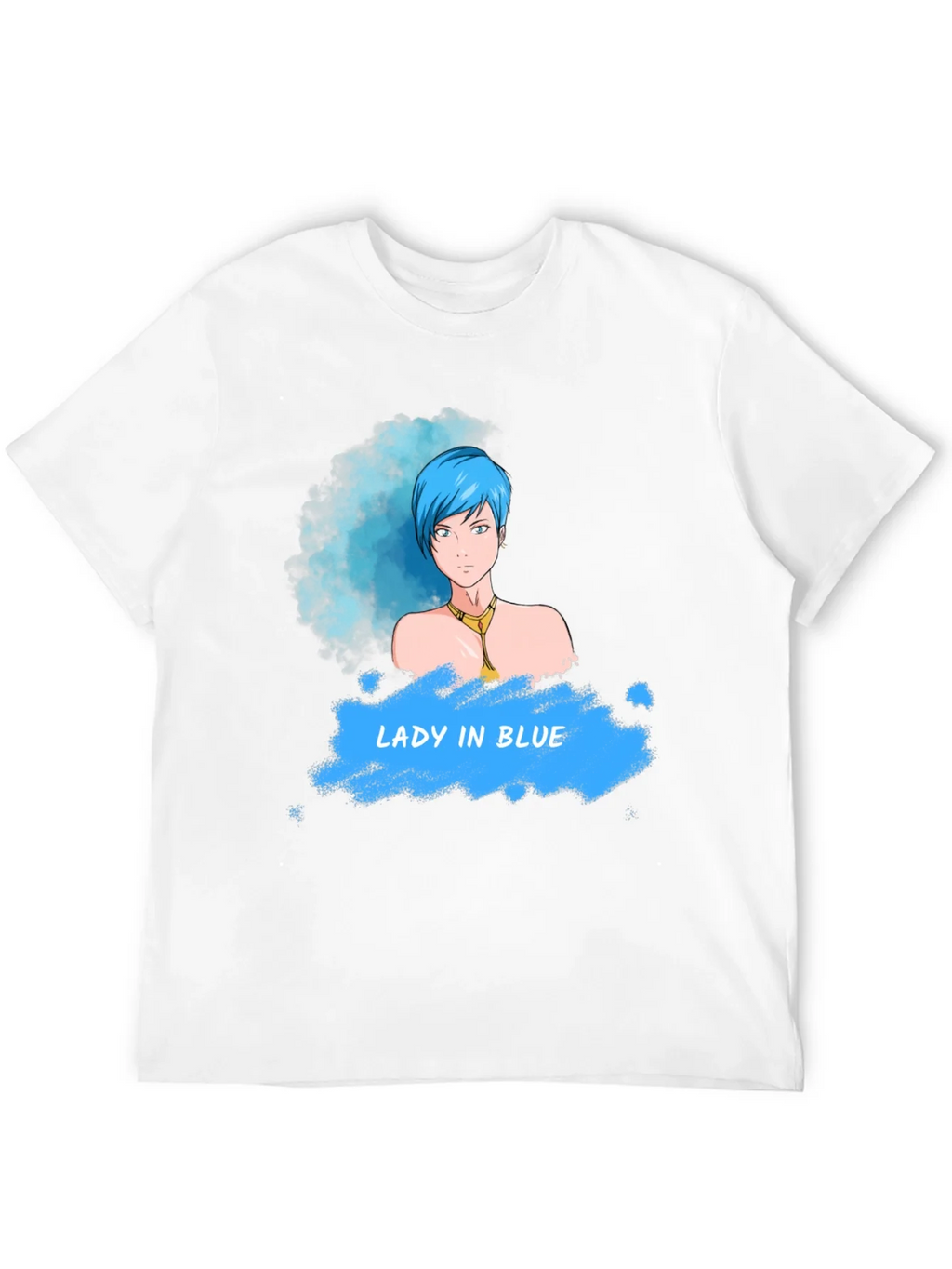 Lady in Blue T-Shirt - Unique Graphic Tee for Casual Wear product image 3