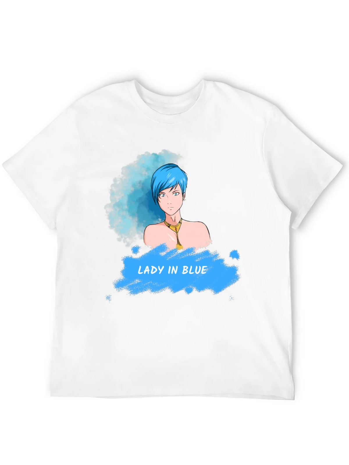 Lady in Blue T-Shirt - Unique Graphic Tee for Casual Wear product image 3