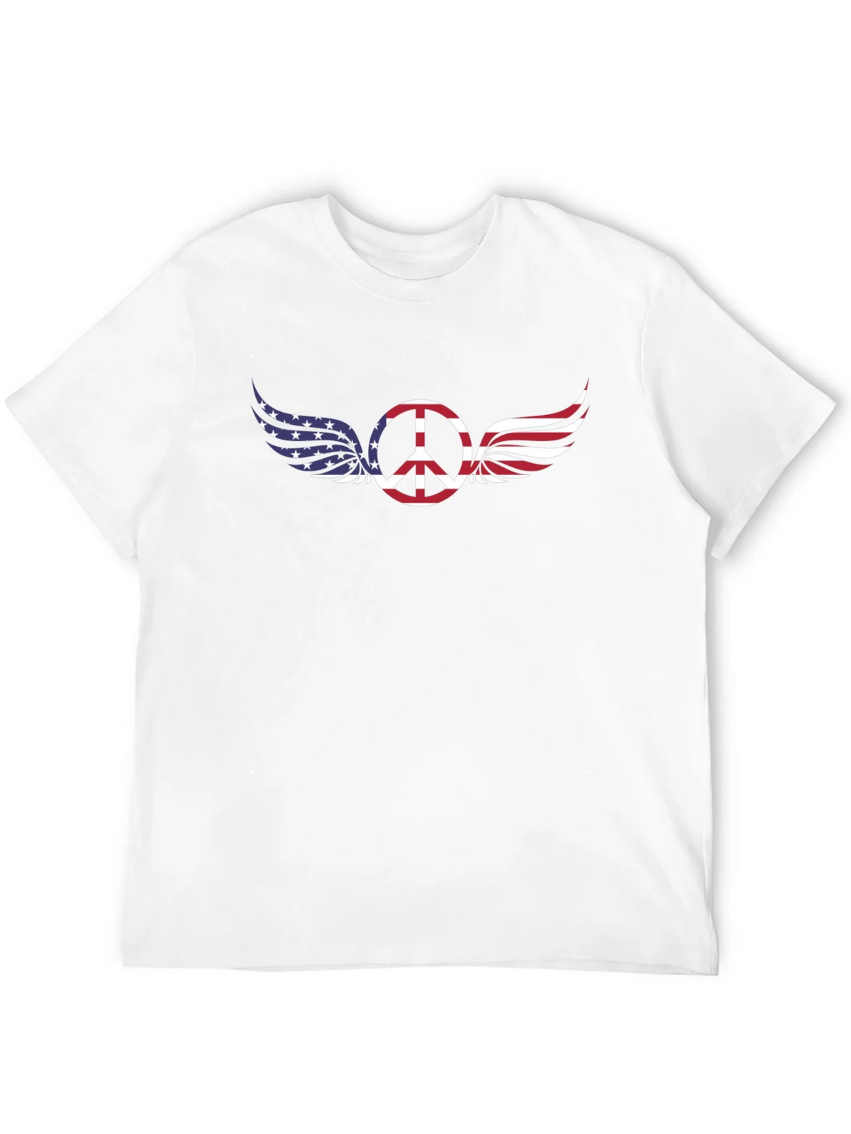 Peace Sign with American Flag Wings T-Shirt product image 3