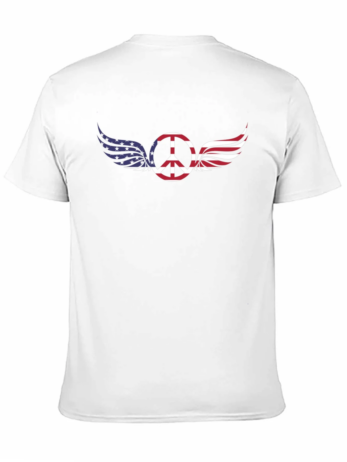 Peace Sign with American Flag Wings T-Shirt product image 2