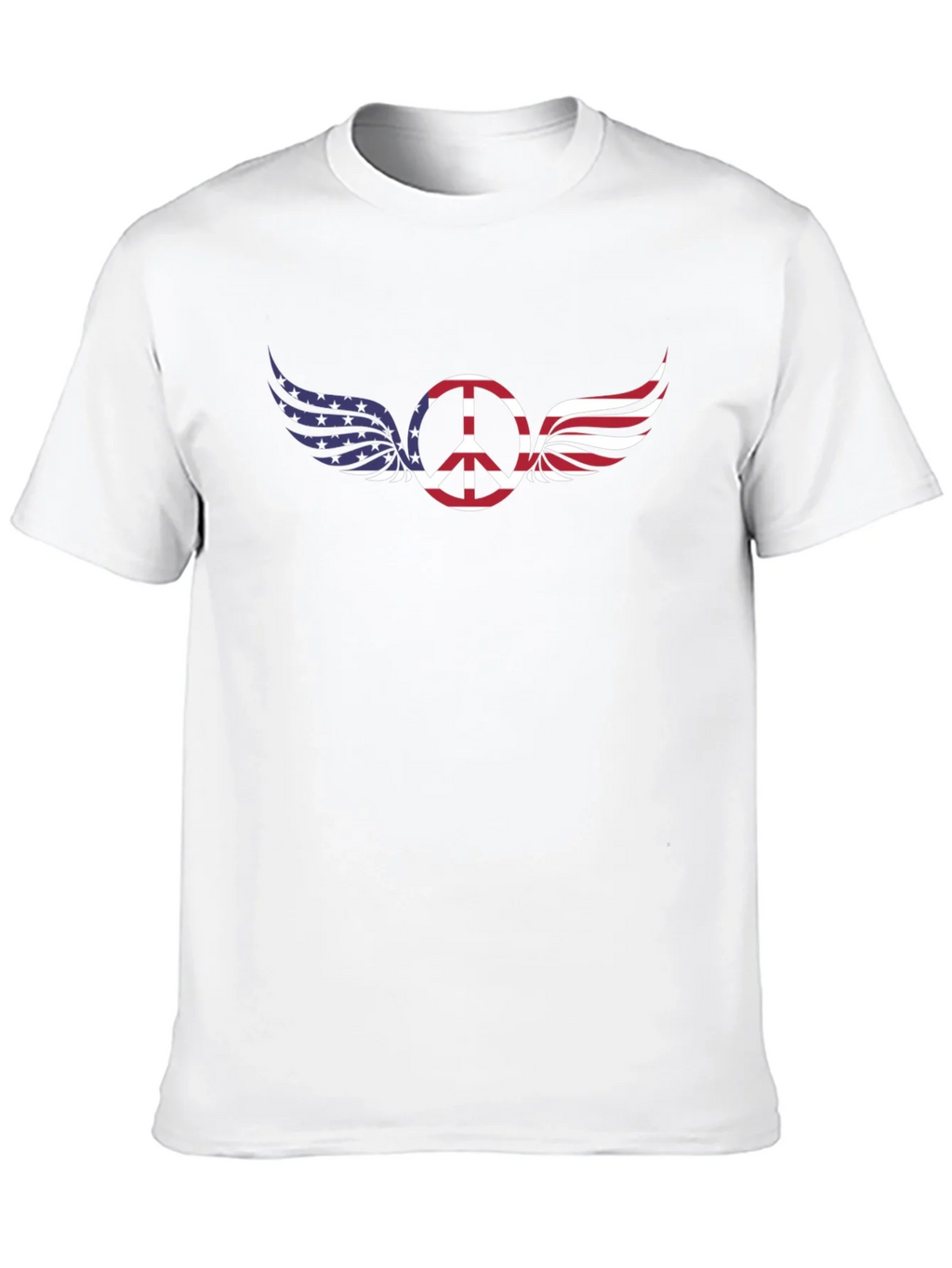 Peace Sign with American Flag Wings T-Shirt product image 12