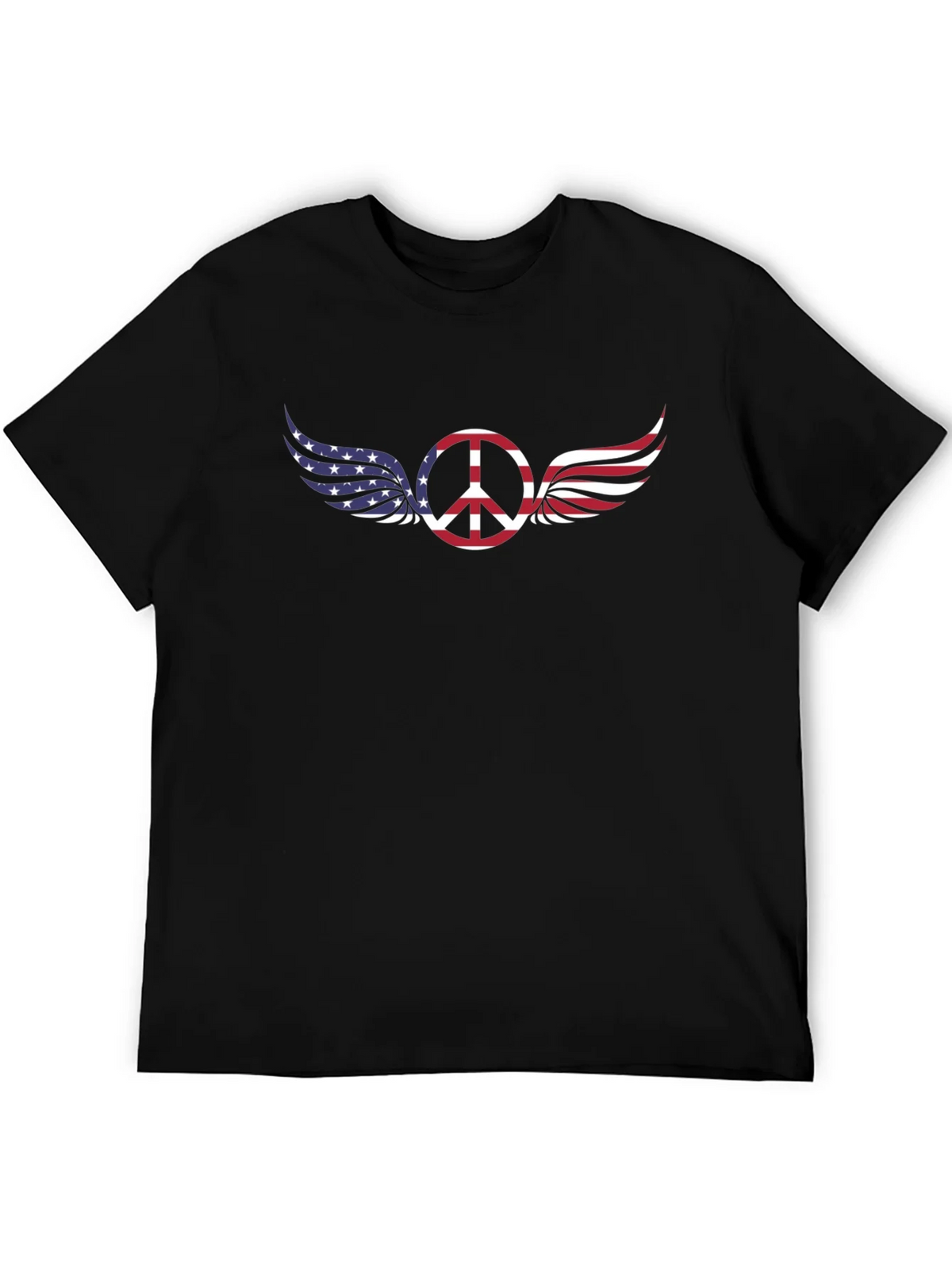 Peace Sign with American Flag Wings T-Shirt product image 8