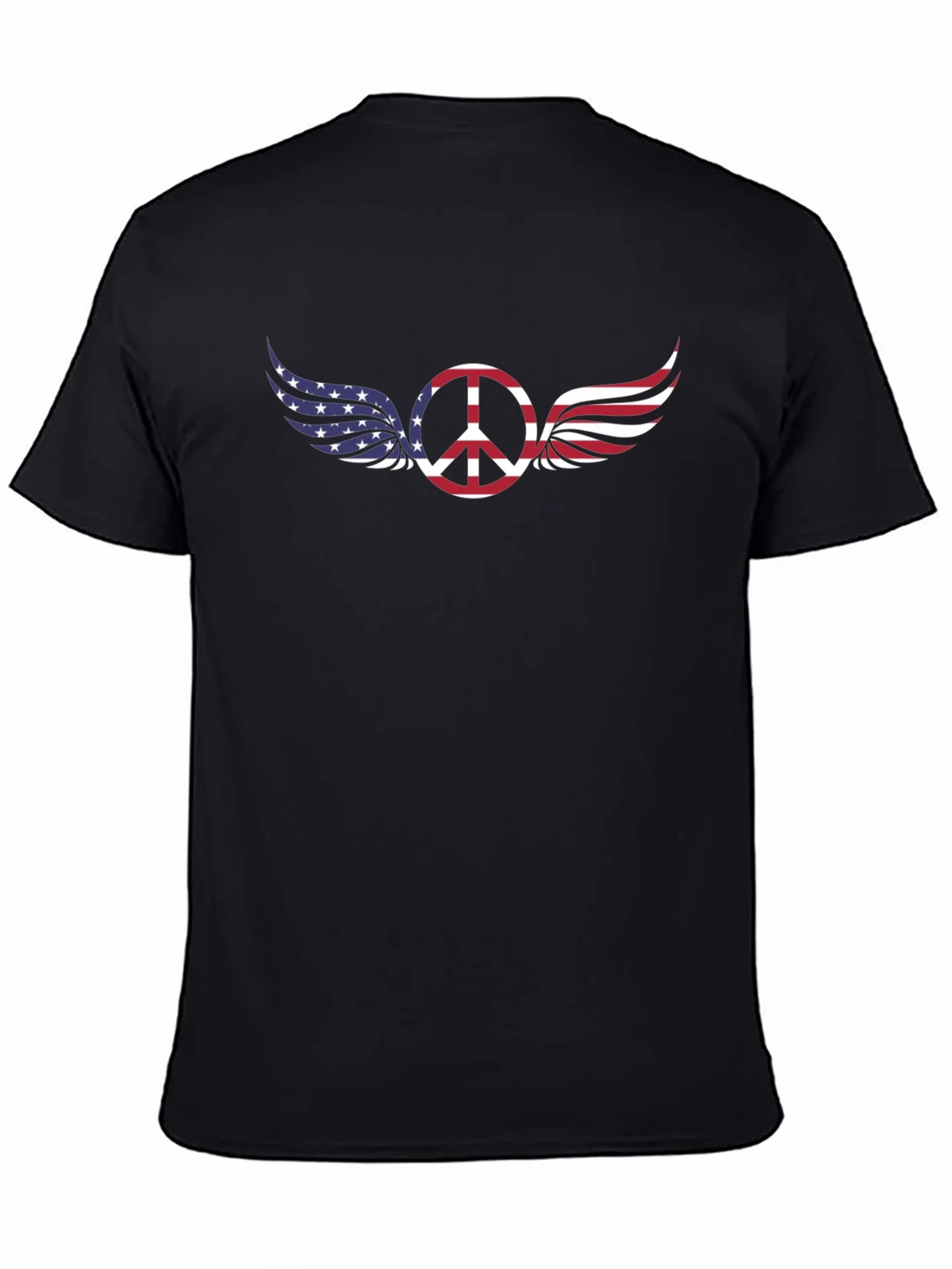 Peace Sign with American Flag Wings T-Shirt product image 7