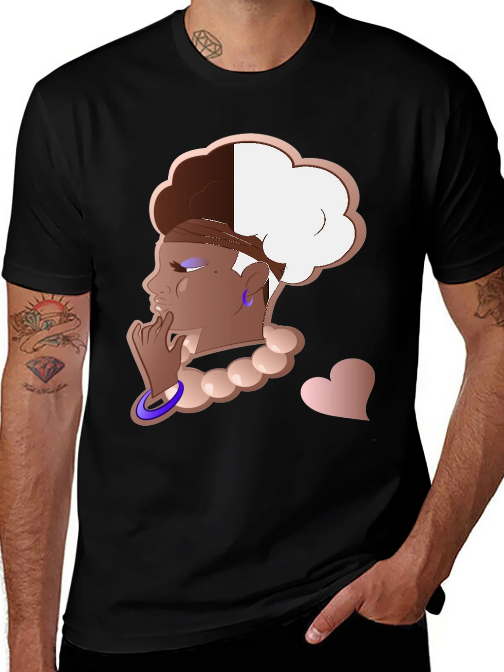 Stylish Graphic Tee - Afro Puff Design product image 1
