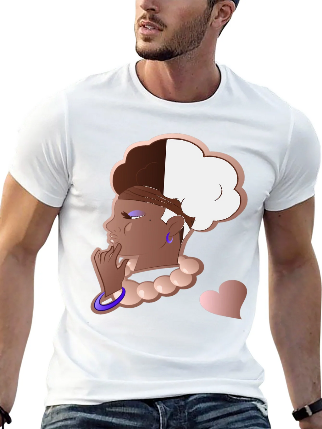 Stylish Graphic Tee - Afro Puff Design product image 4