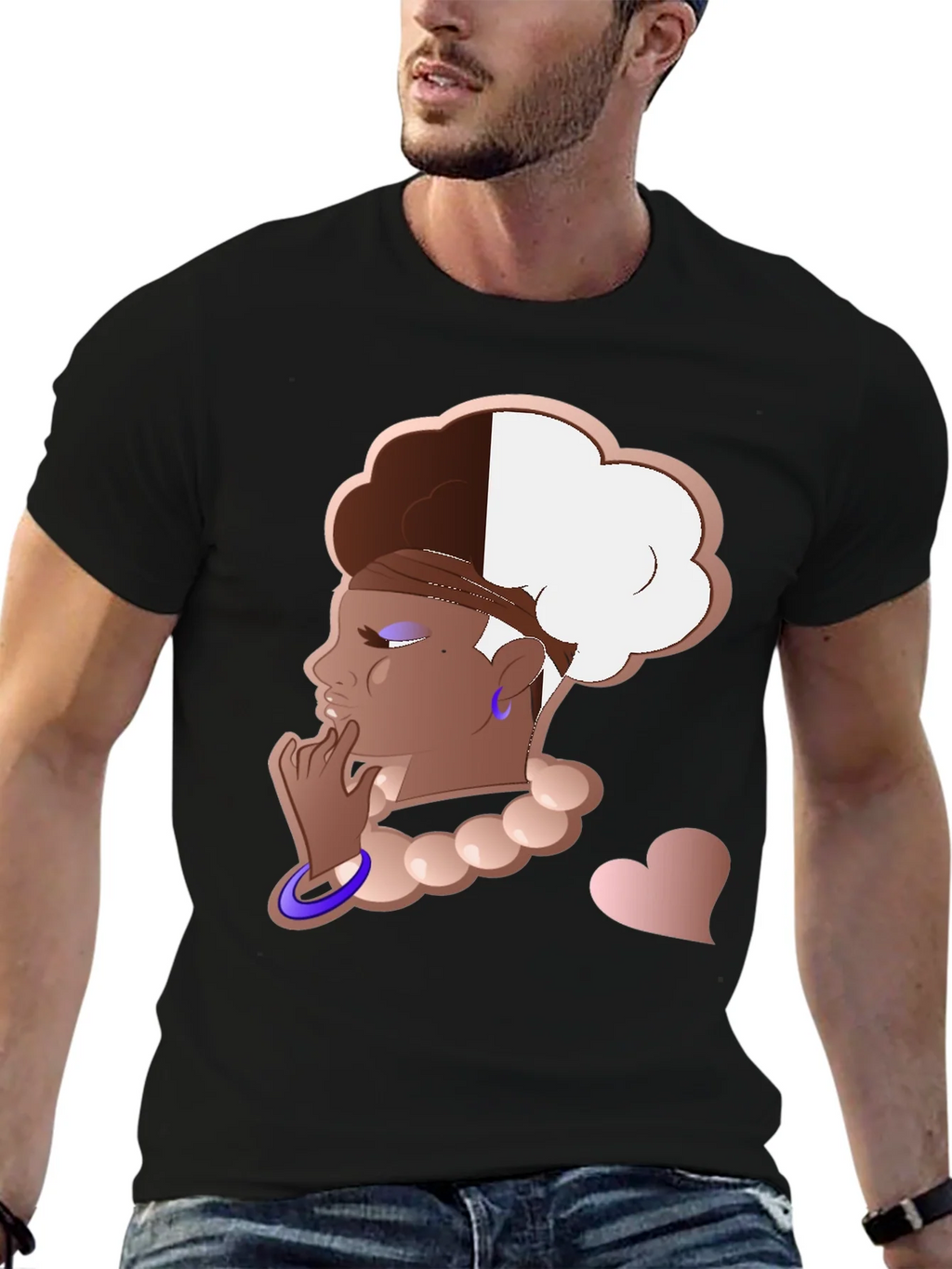 Stylish Graphic Tee - Afro Puff Design product image 9
