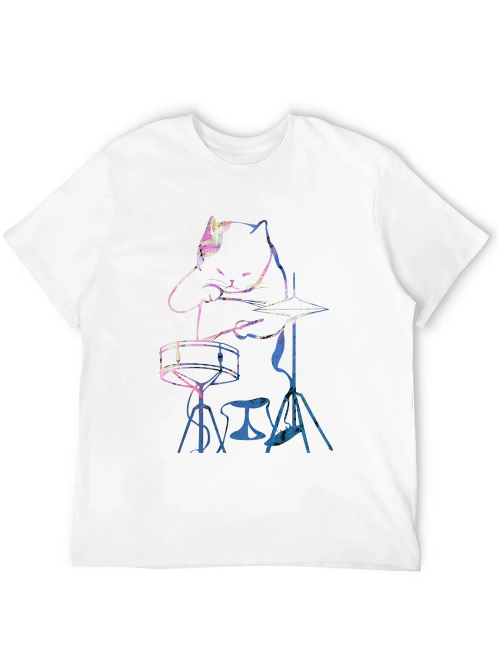 Cool Cat Drummer Graphic Tee product image 3