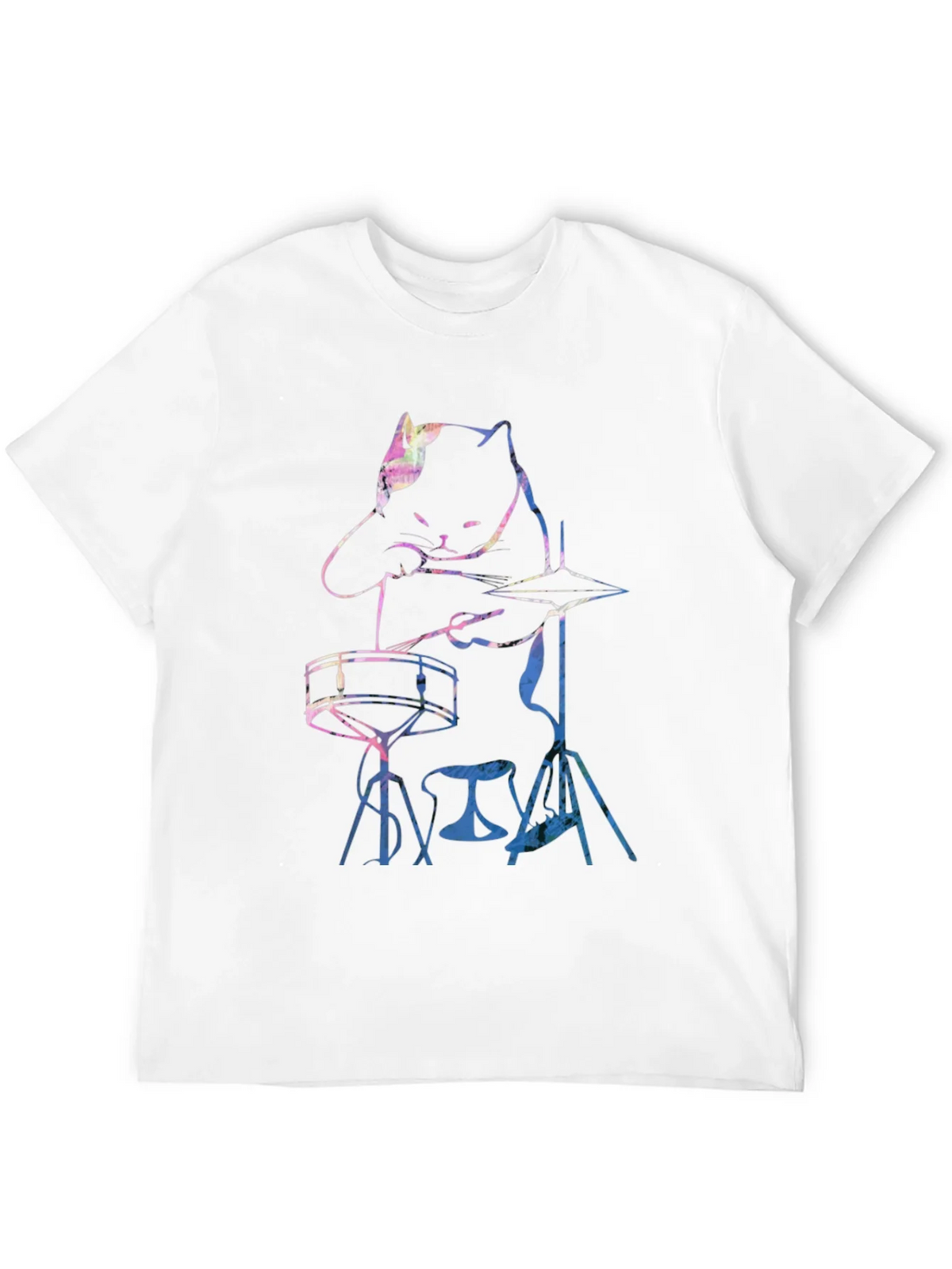 Cool Cat Drummer Graphic Tee product image 3