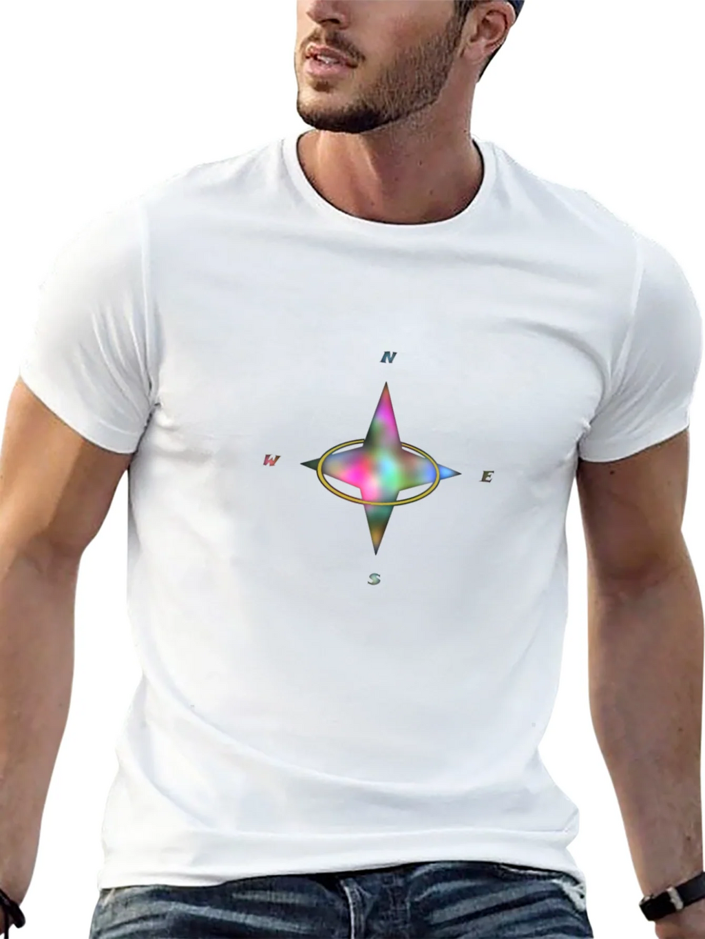 Compass Graphic T-Shirt - Black Casual Wear product image 4