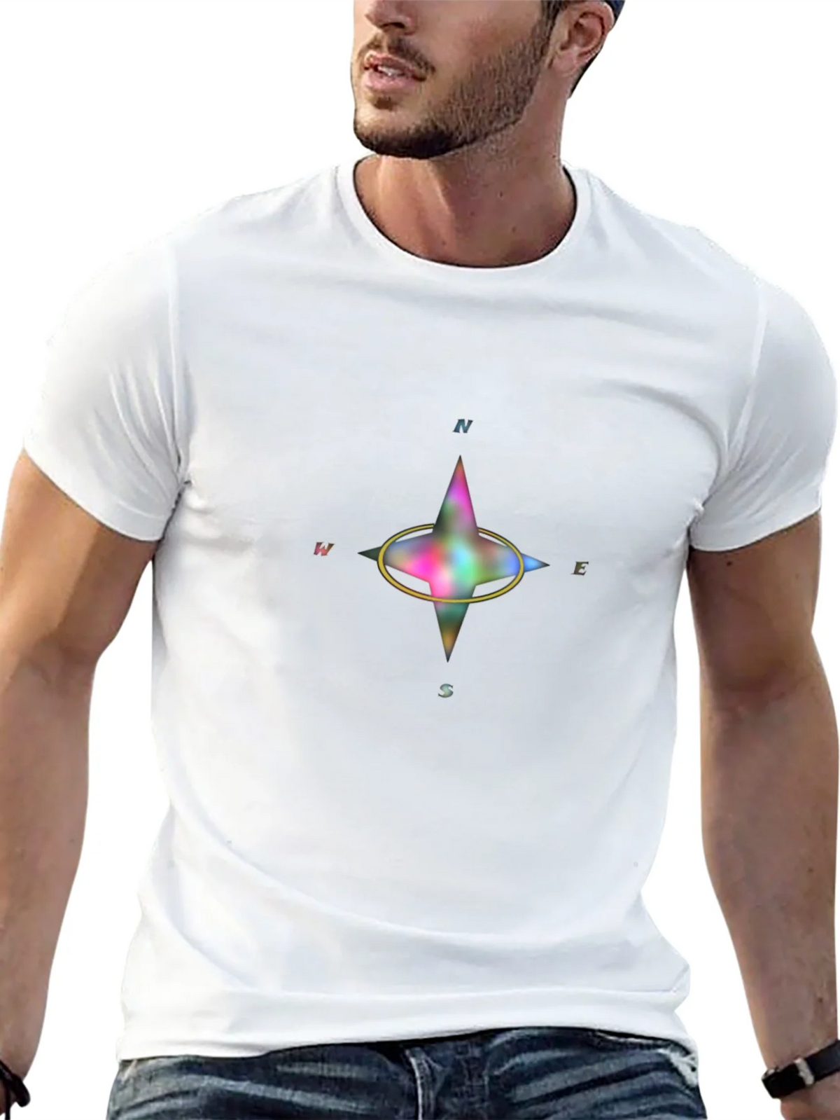 Compass Graphic T-Shirt - Black Casual Wear product image 4