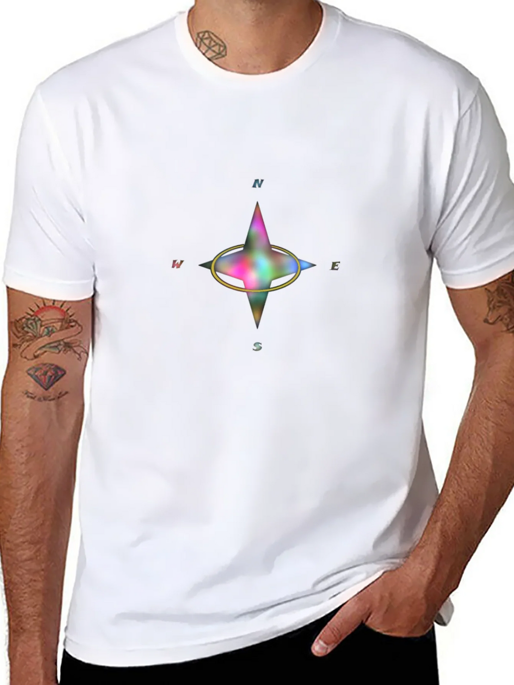 Compass Graphic T-Shirt - Black Casual Wear product image 10