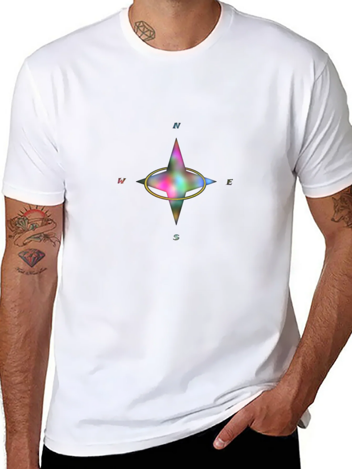 Compass Graphic T-Shirt - Black Casual Wear product image 10