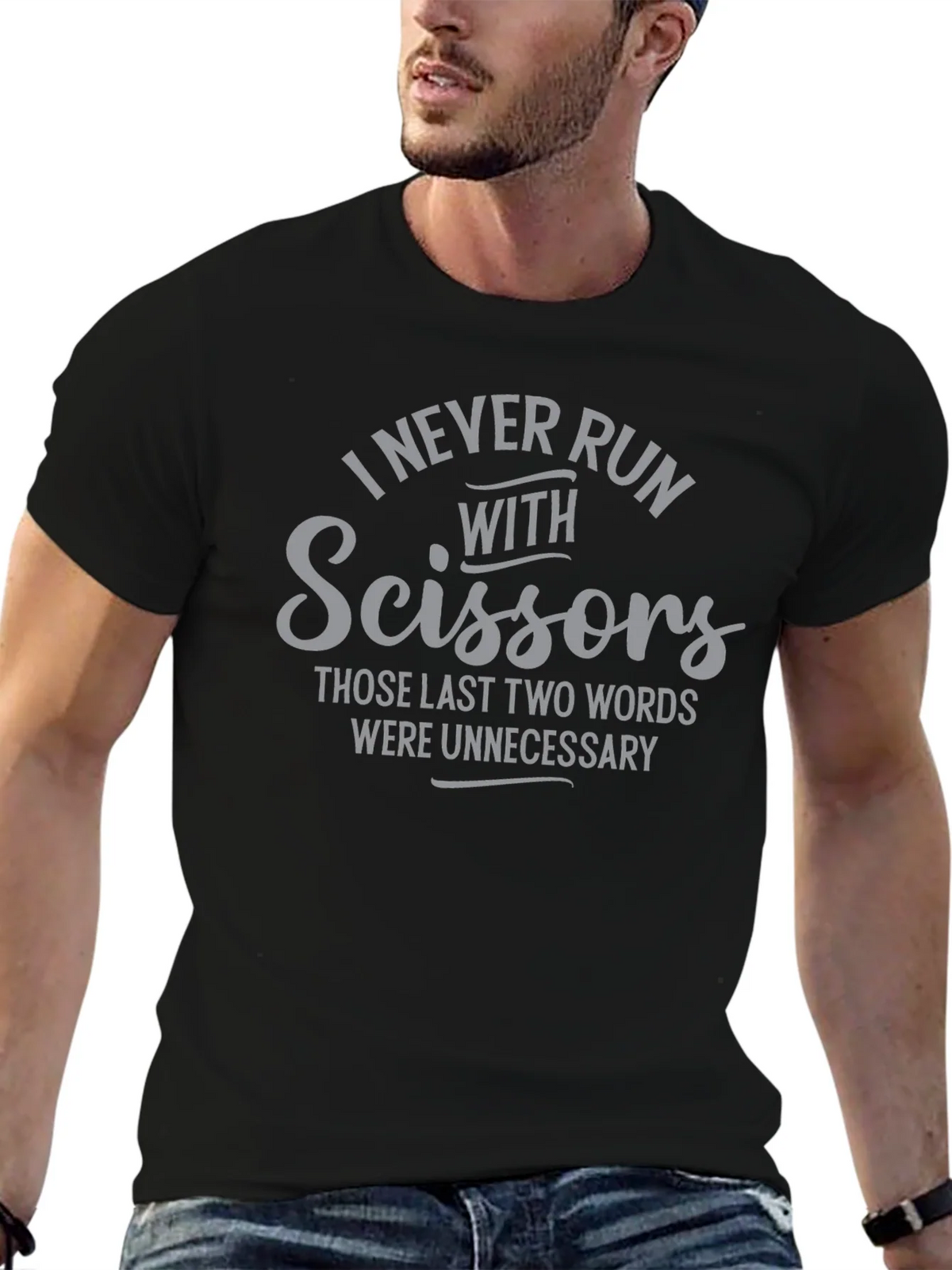 I Never Run With Scissors Graphic Tee product image 9