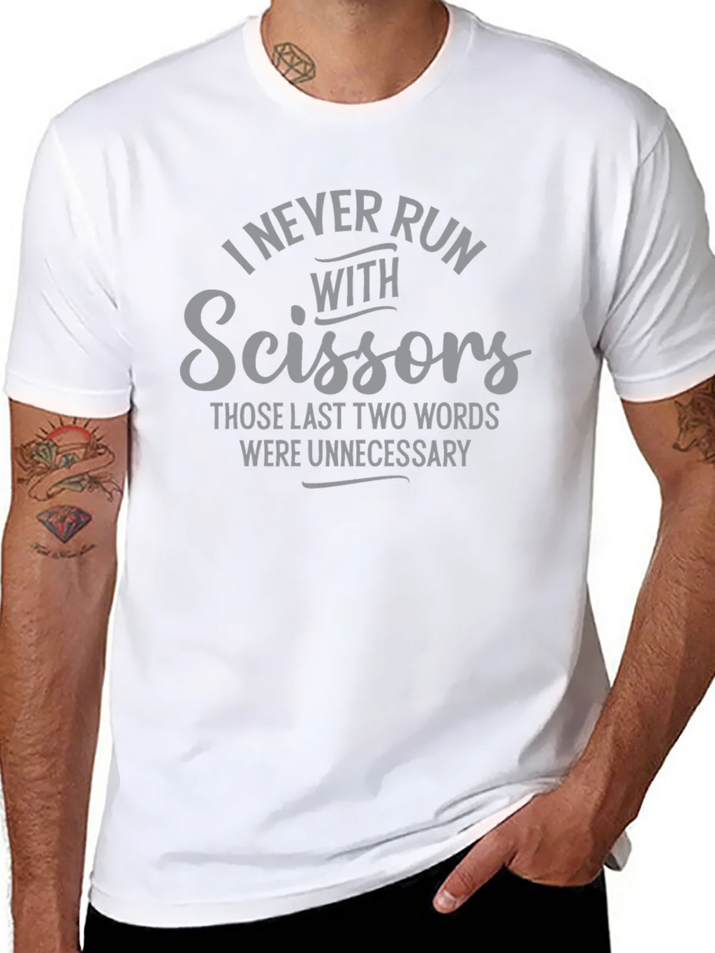 I Never Run With Scissors Graphic Tee product image 10