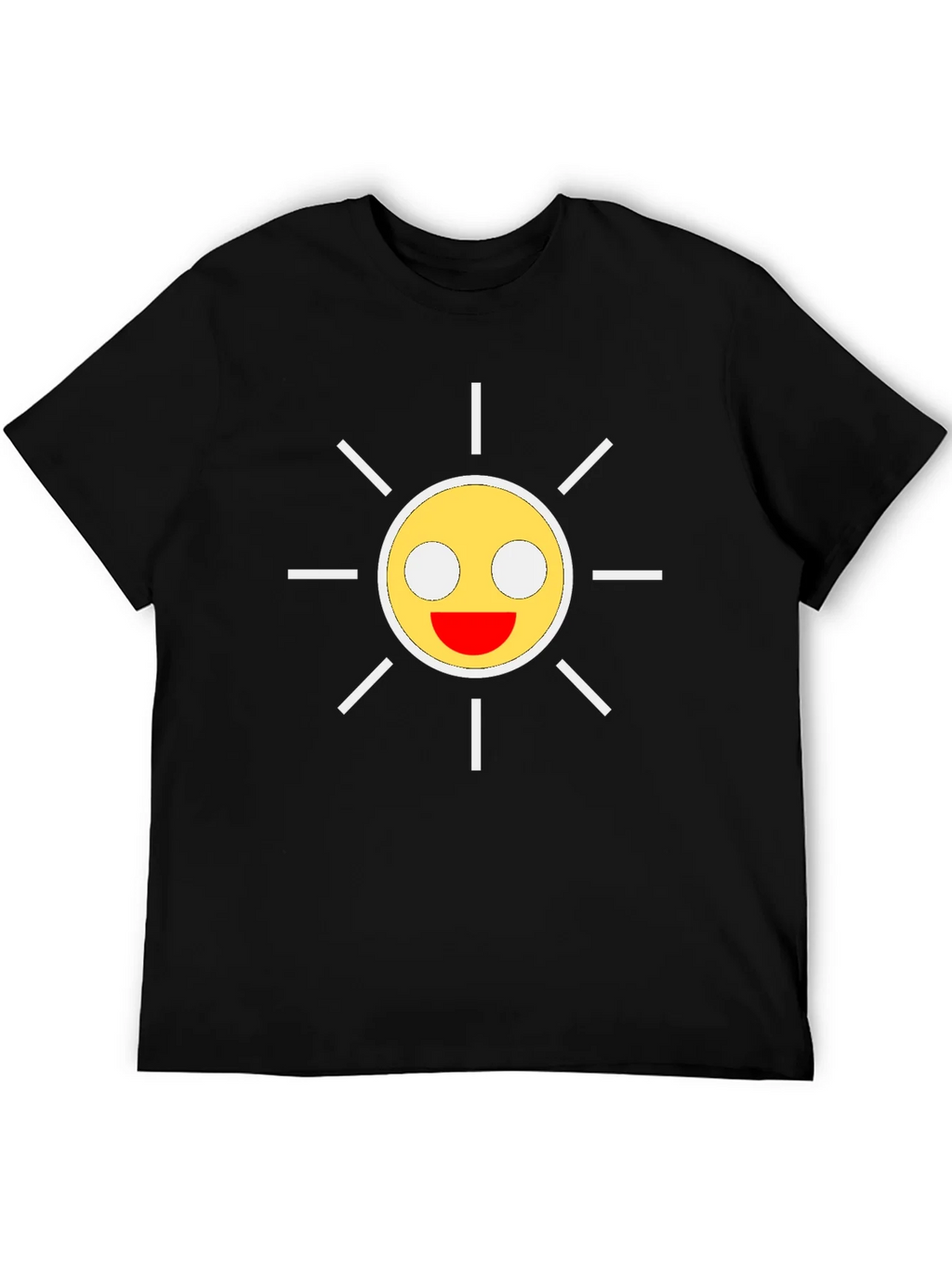 Smiley Sun Graphic Black T-Shirt product image 8