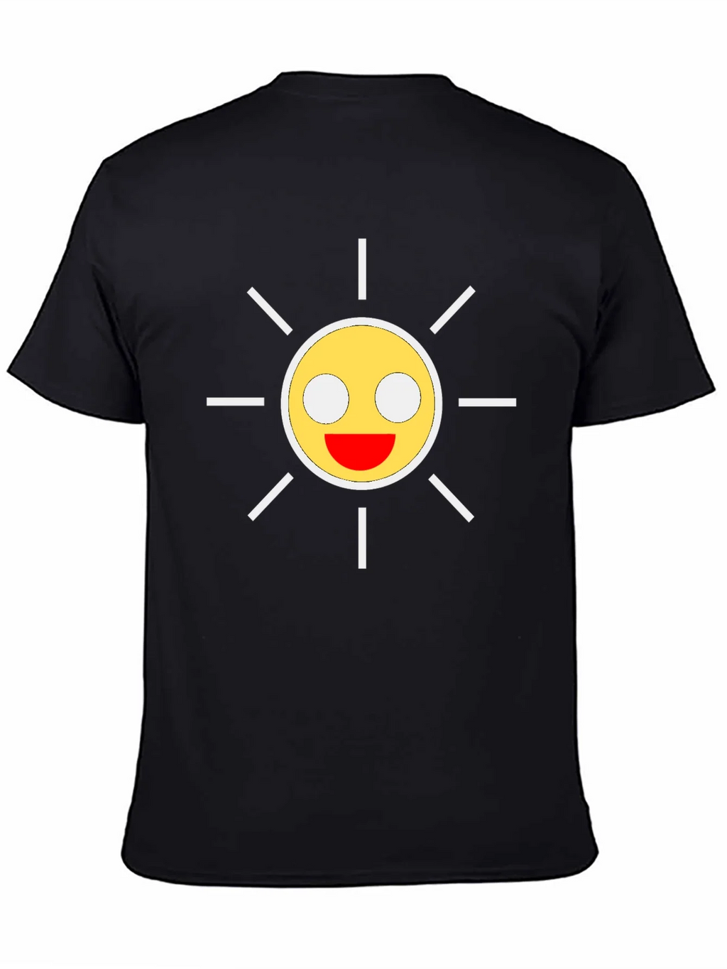 Smiley Sun Graphic Black T-Shirt product image 7