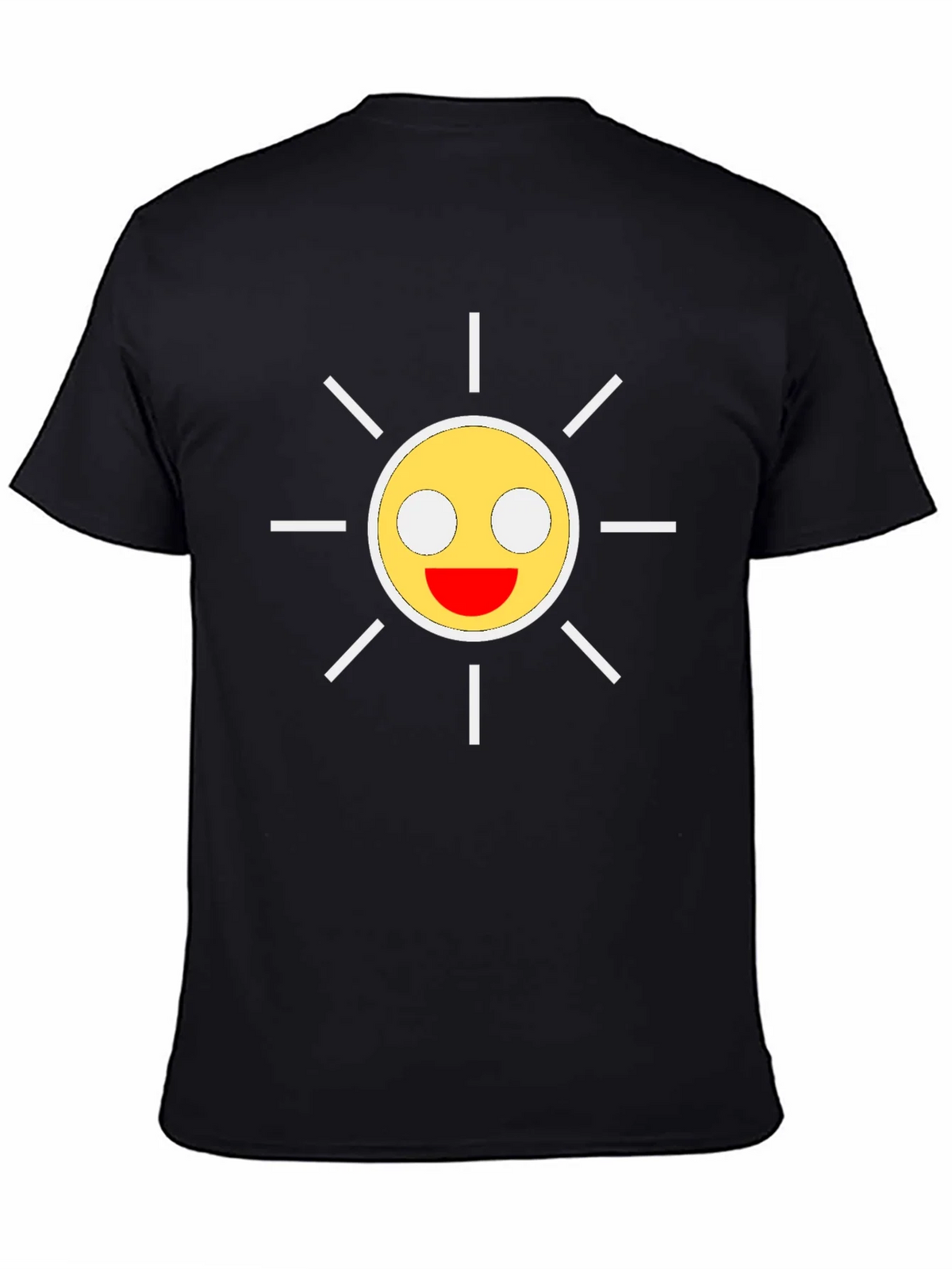 Smiley Sun Graphic Black T-Shirt product image 7