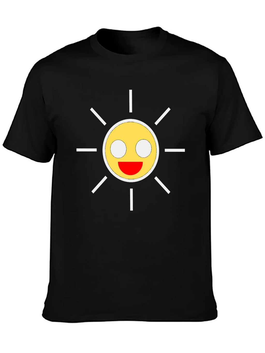 Smiley Sun Graphic Black T-Shirt product image 6