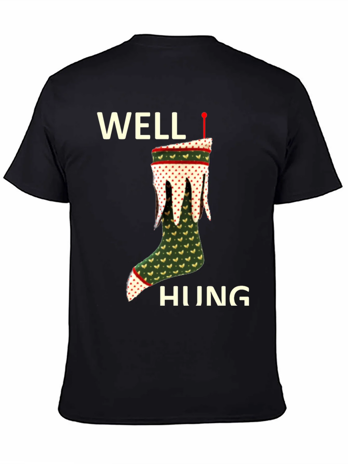 Well Hung Christmas Stocking T-Shirt Funny Holiday Tee product image 7