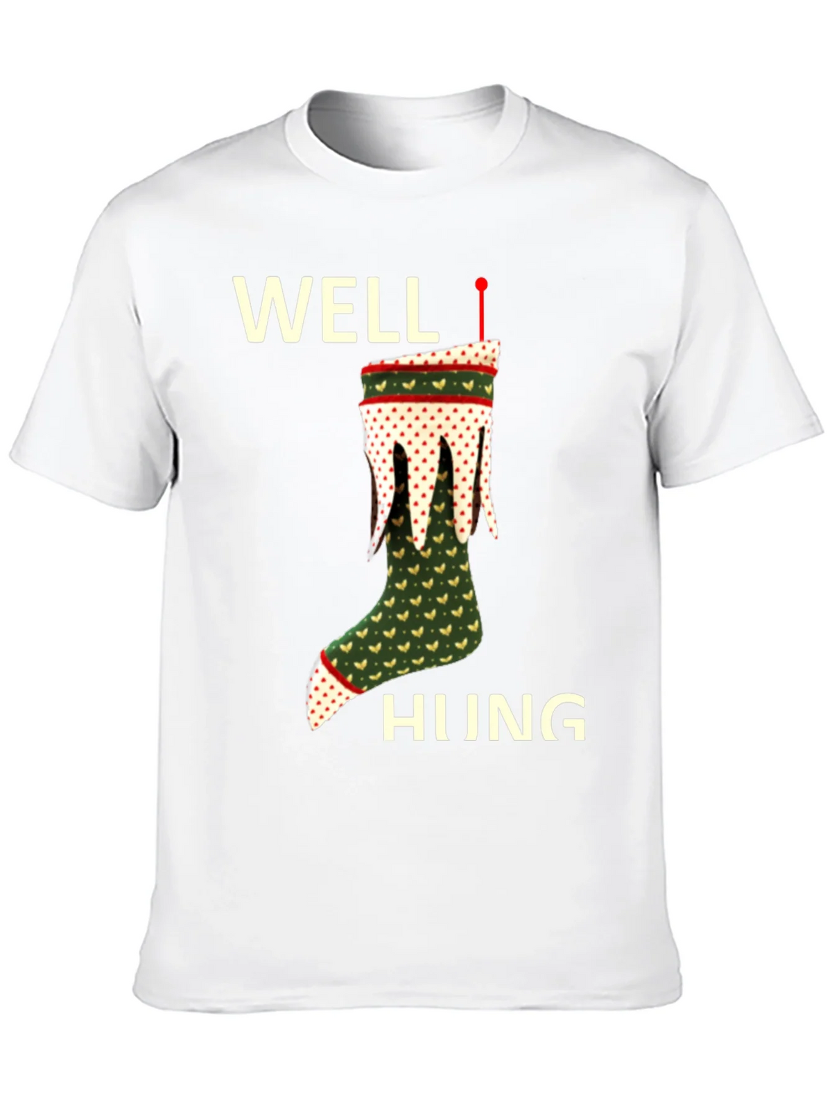 Well Hung Christmas Stocking T-Shirt Funny Holiday Tee product image 12