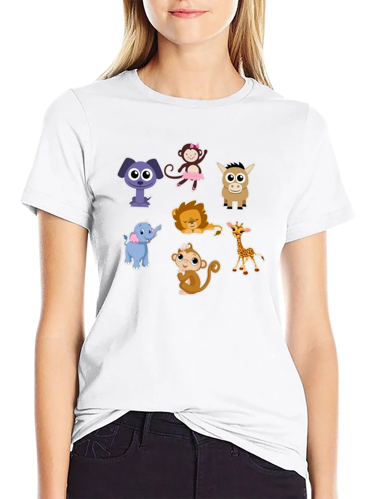 Cute Cartoon Animals Graphic Tee product image 11