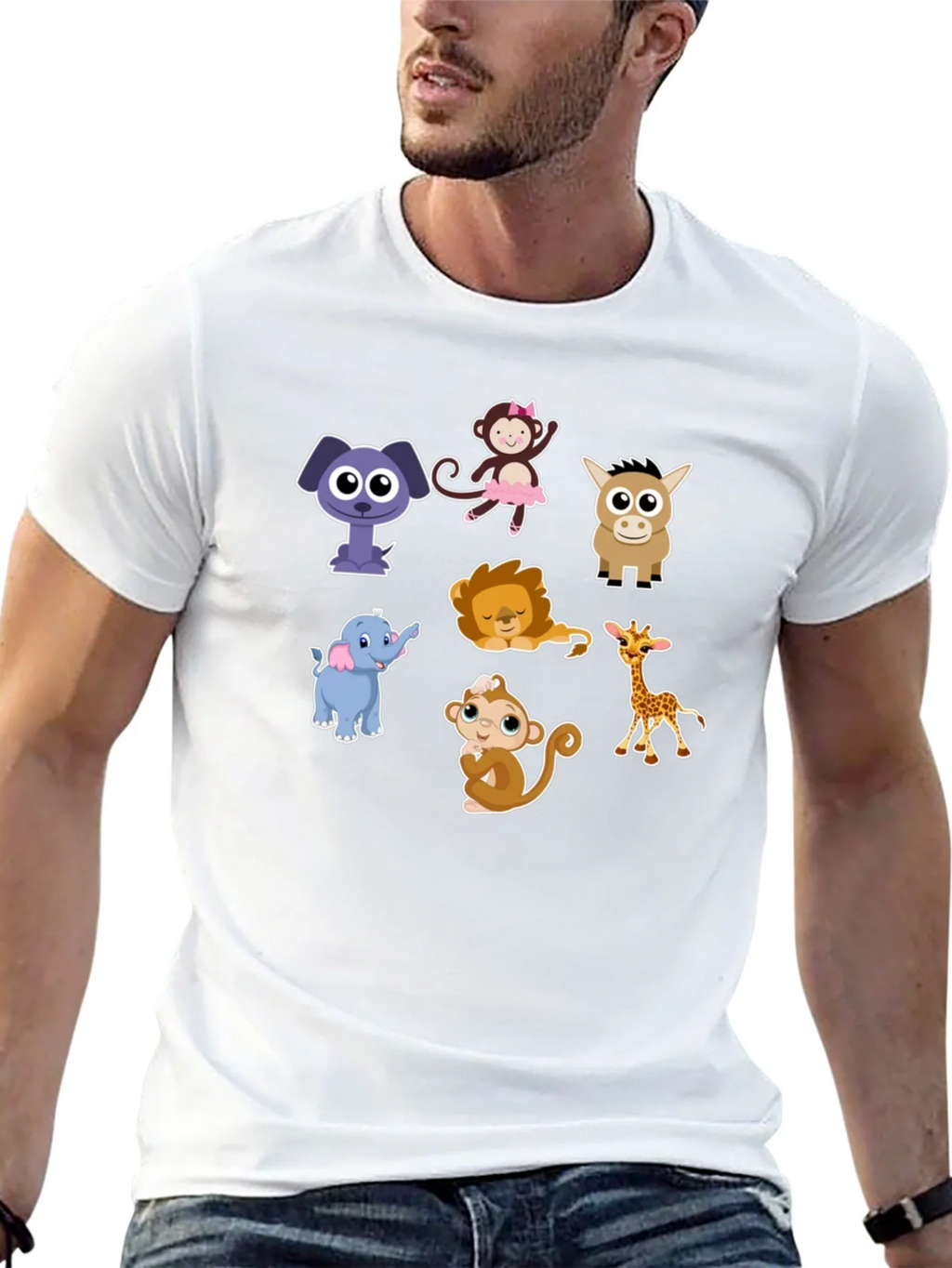 Cute Cartoon Animals Graphic Tee product image 4