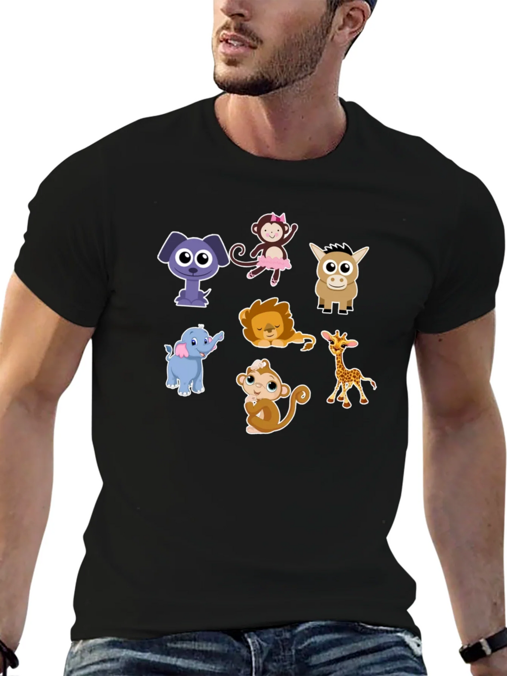 Cute Cartoon Animals Graphic Tee product image 9