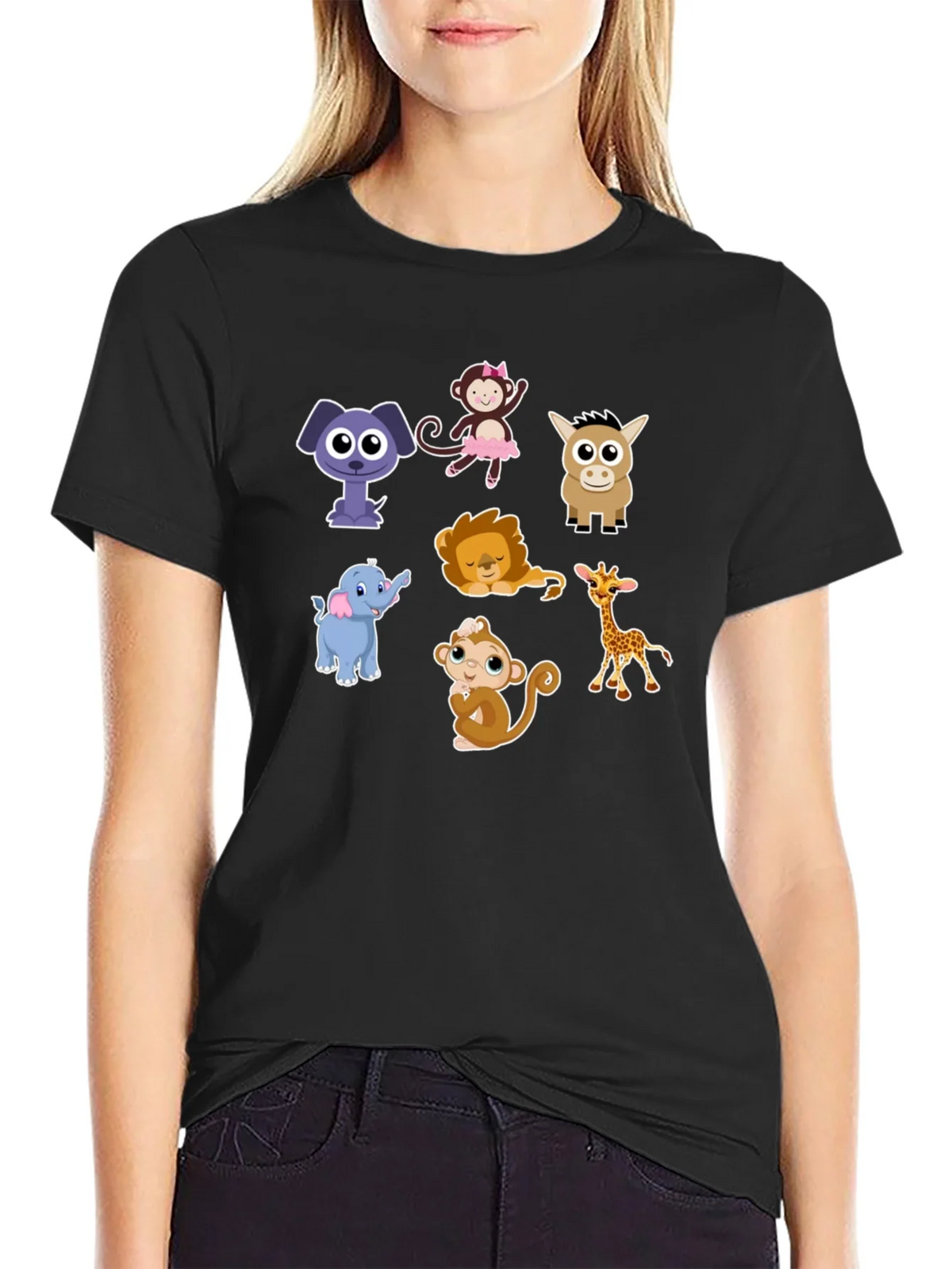 Cute Cartoon Animals Graphic Tee product image 5