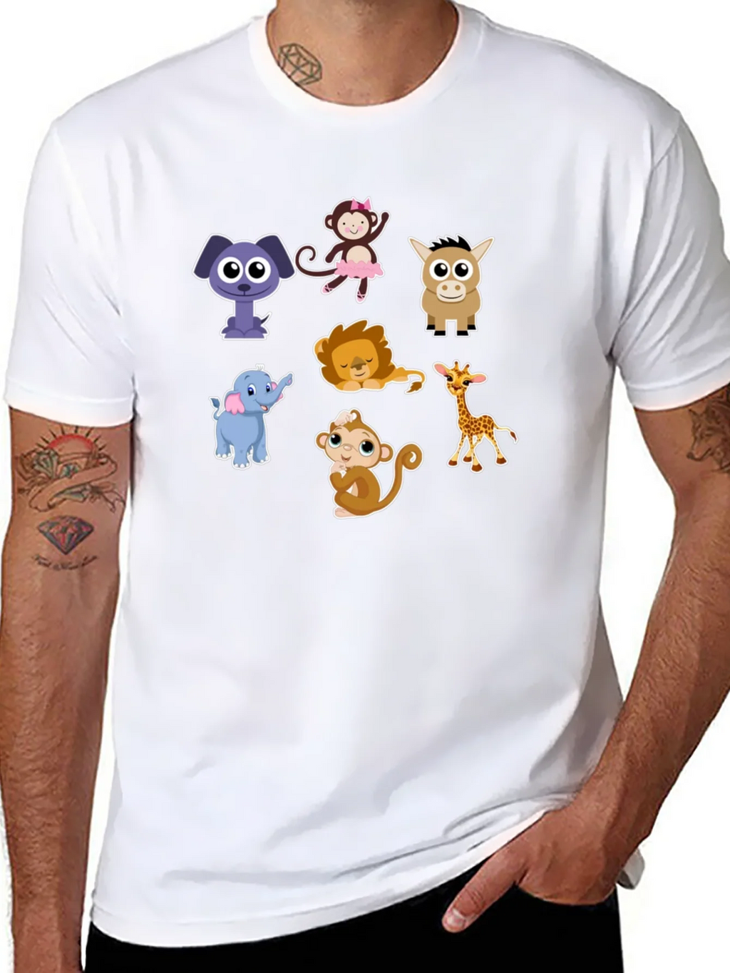 Cute Cartoon Animals Graphic Tee product image 10