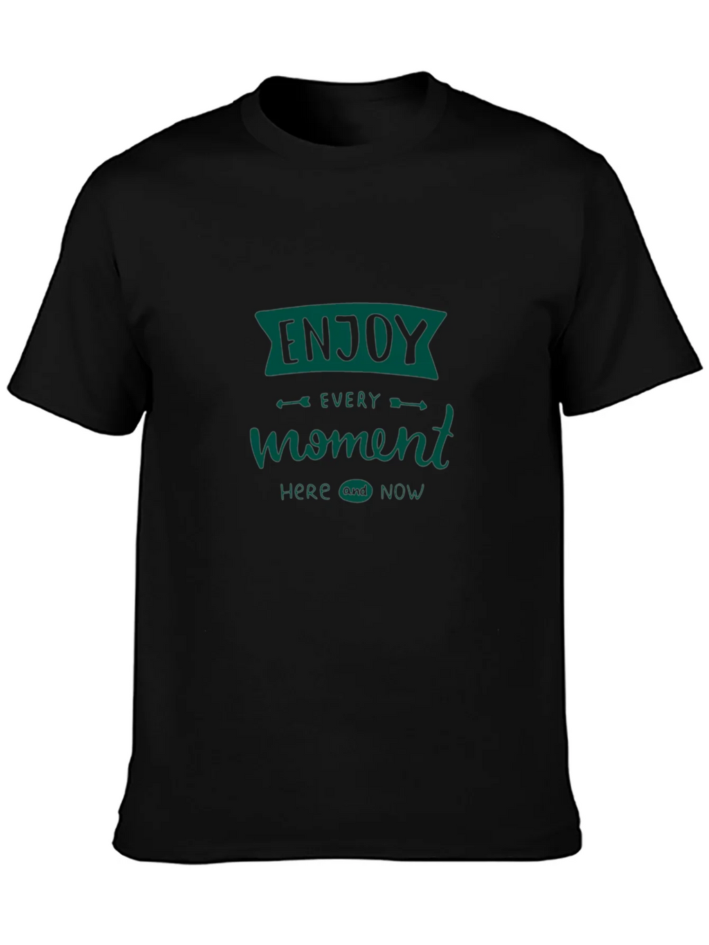 Enjoy Every Moment Tee - Black Graphic T-Shirt product image 6
