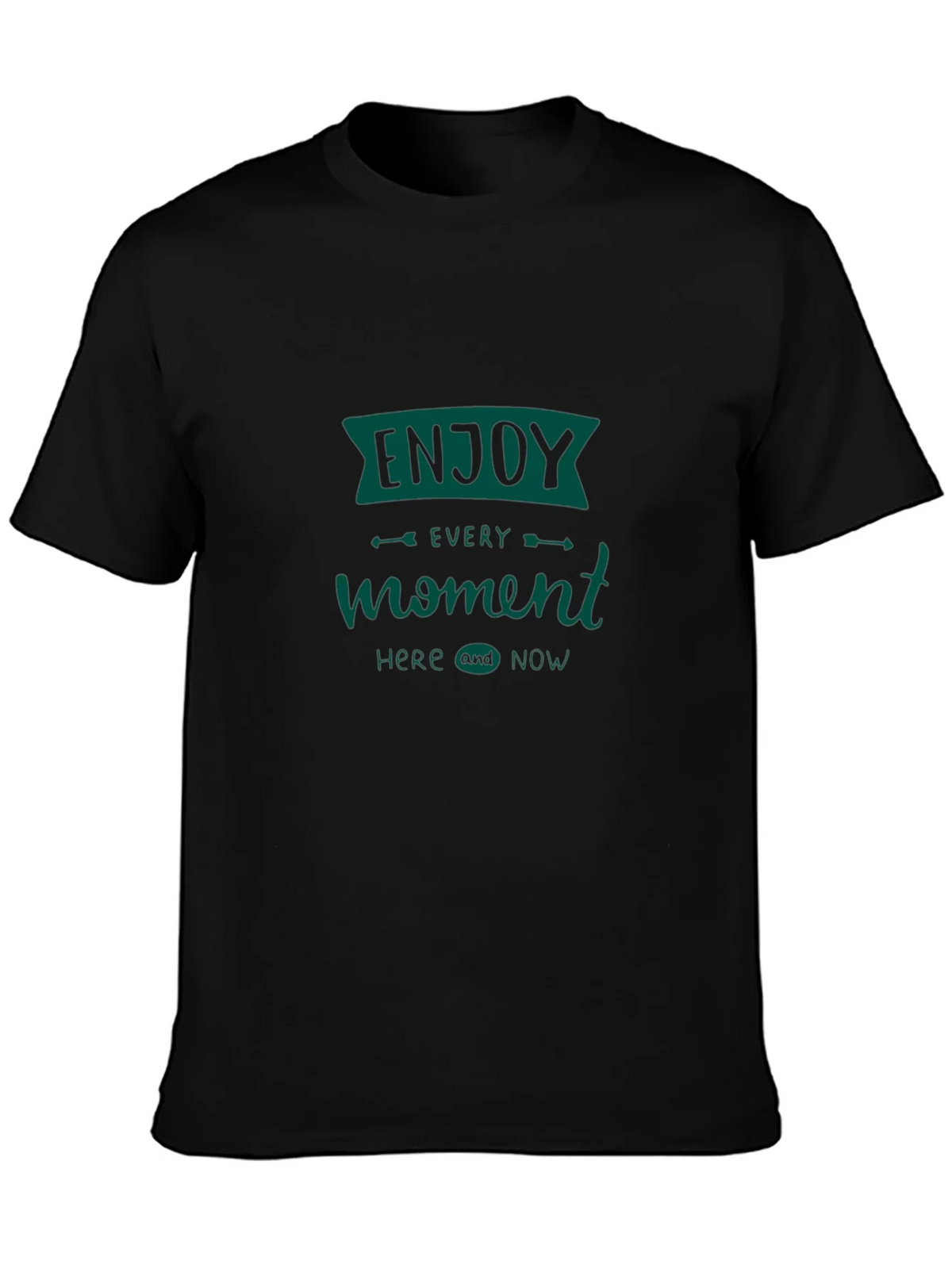 Enjoy Every Moment Tee - Black Graphic T-Shirt product image 6